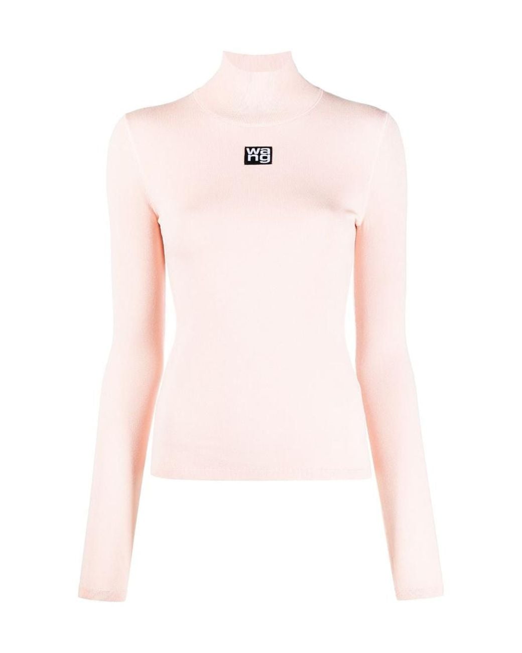 Alexander Wang Pink Turtleneck Fitted Jumper