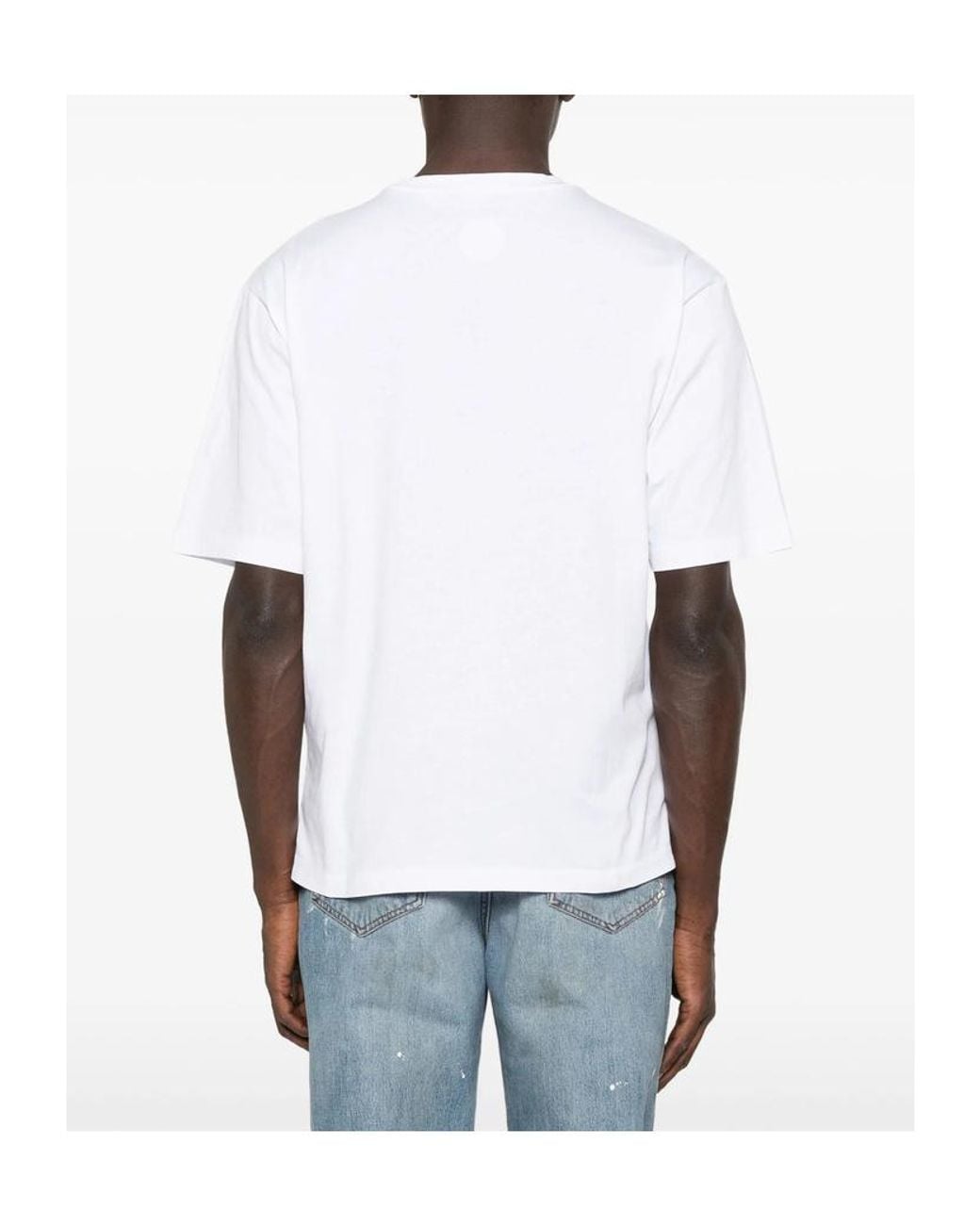 DSquared² White Printed Loose Fit T-Shirt for men