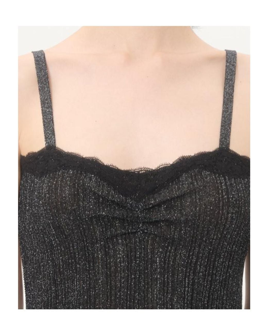 Valentino Black Lurex Knit Top