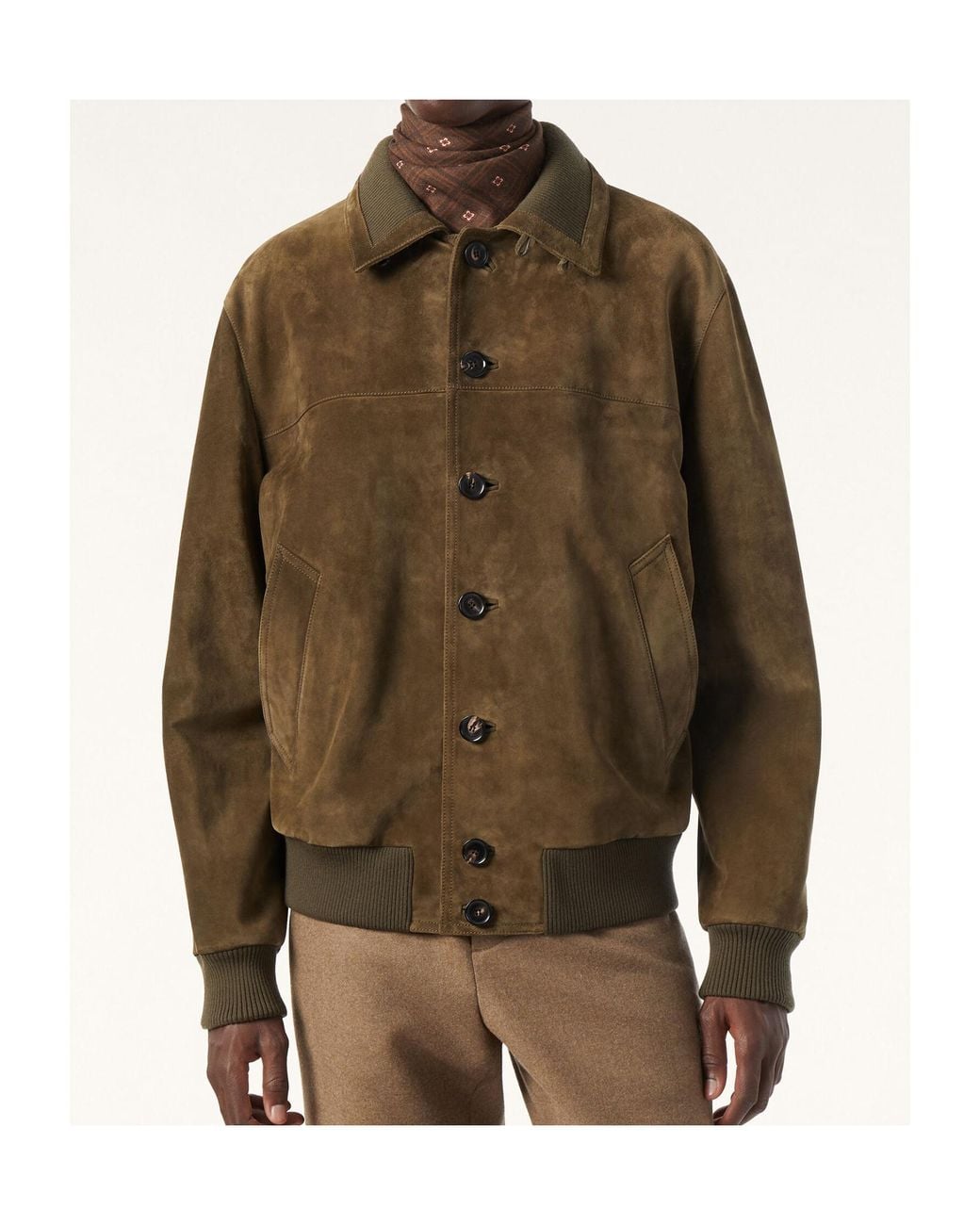 Loro Piana Green Maremma Leather Jacket for men