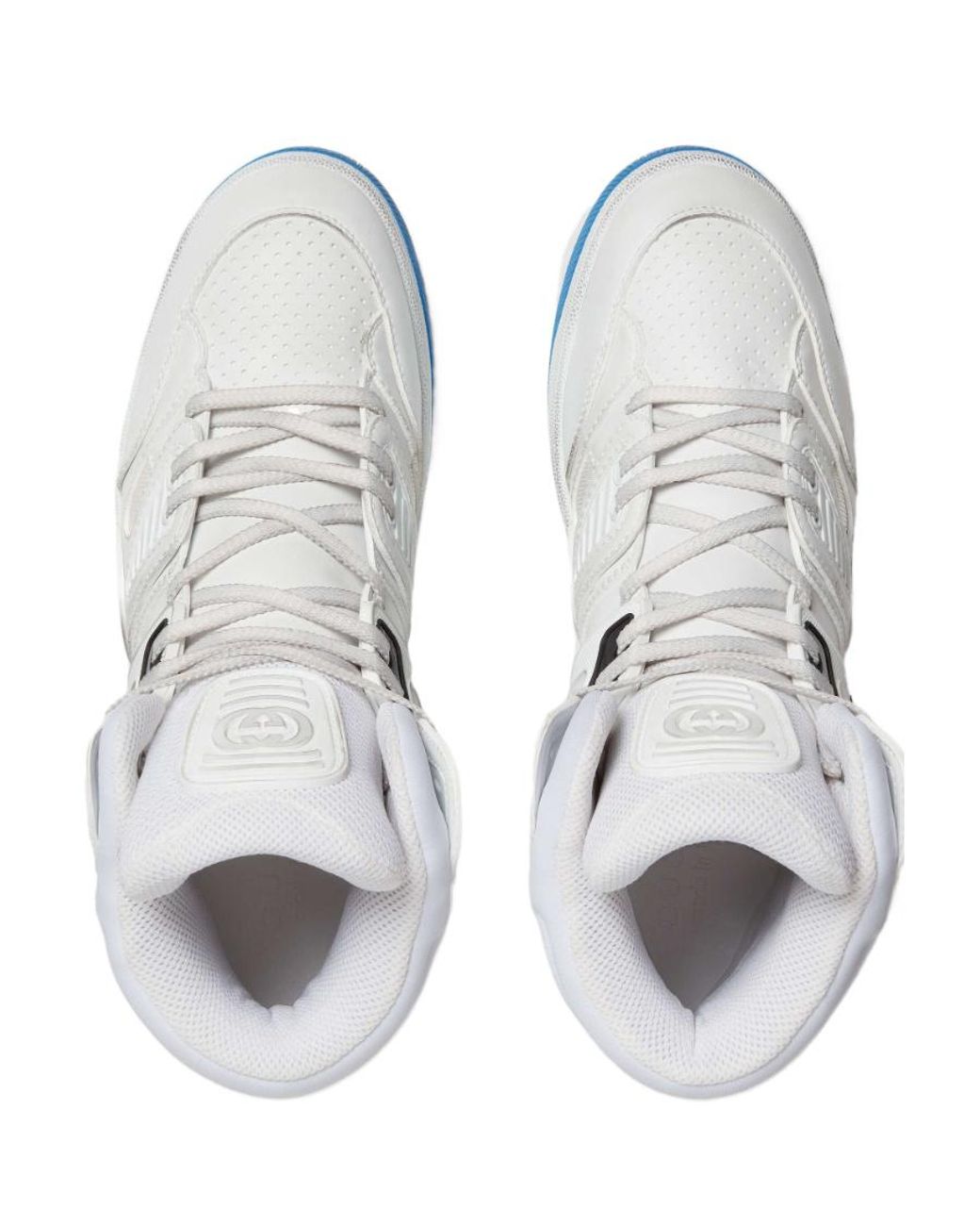 Gucci White Interlocking G Patch Basket Sneakers for men