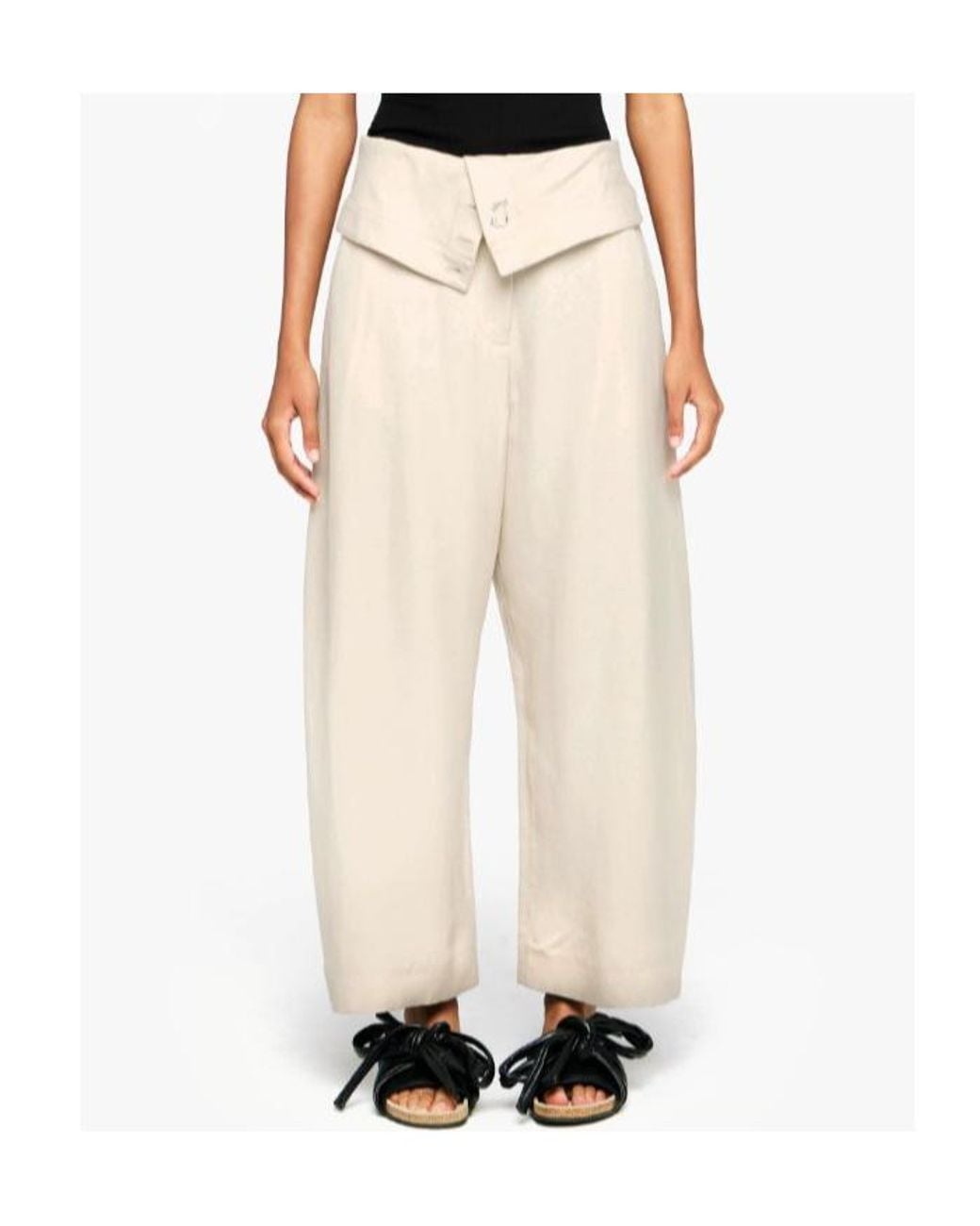 J.W. Anderson Natural Jw Anderson Fold-Over Trousers