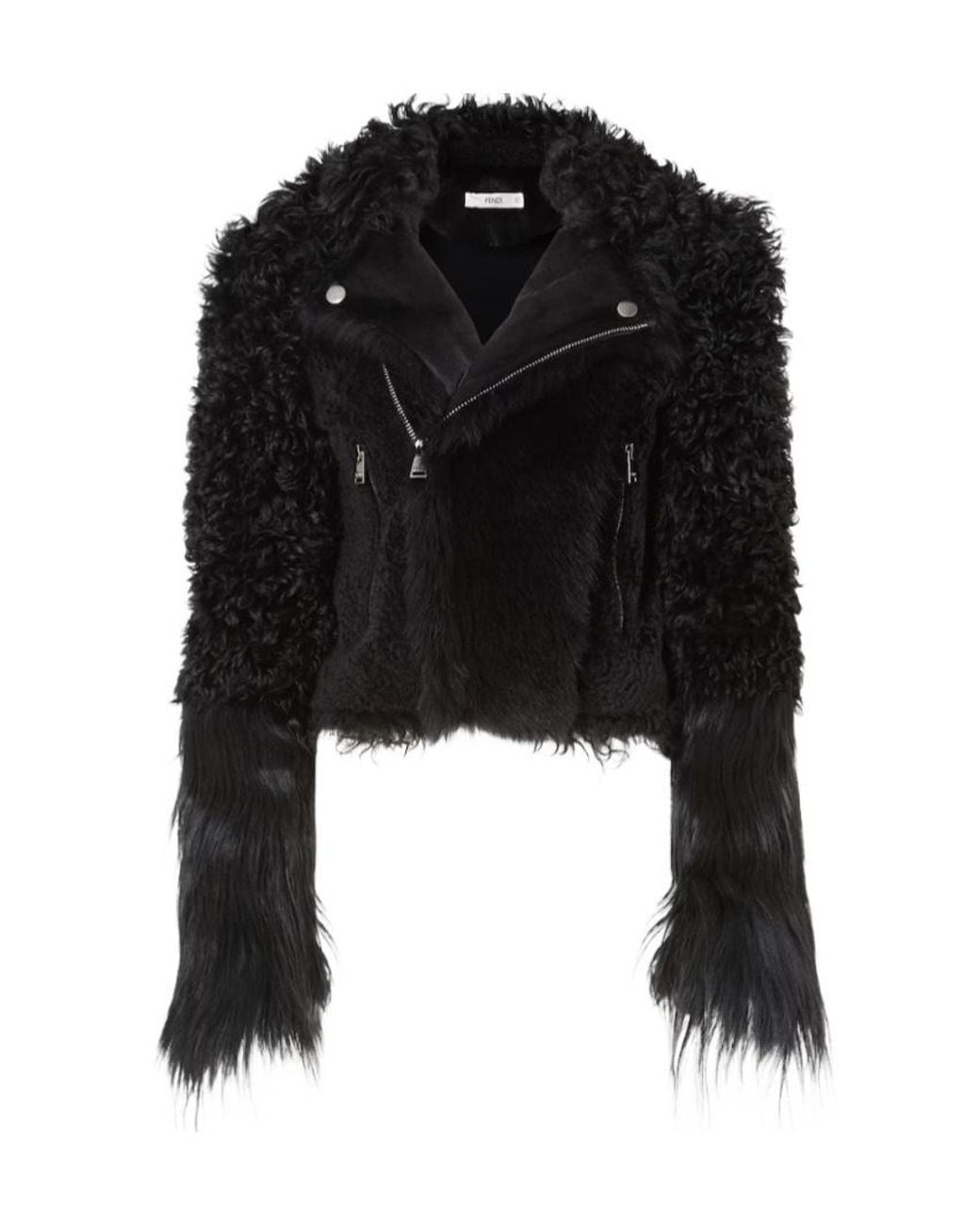 Fendi Black Blouson Biker Jacket