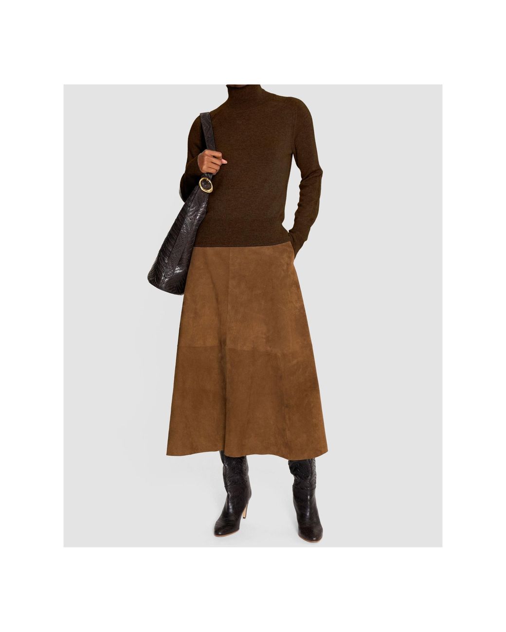 Joseph Brown Turtle-Neck Cashmere Sweater