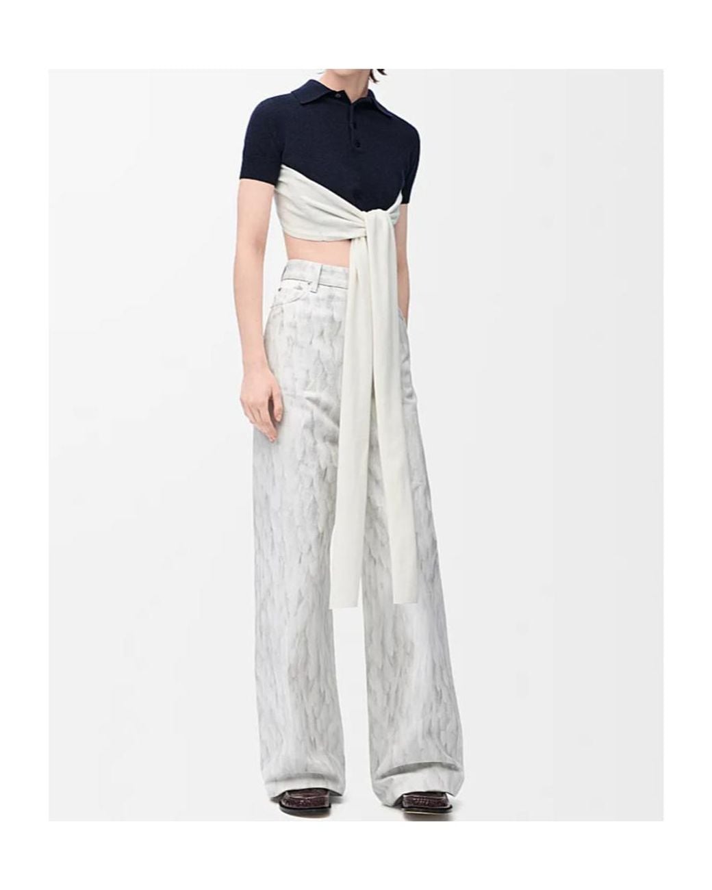 Loewe Blue Open Back Polo Jumper
