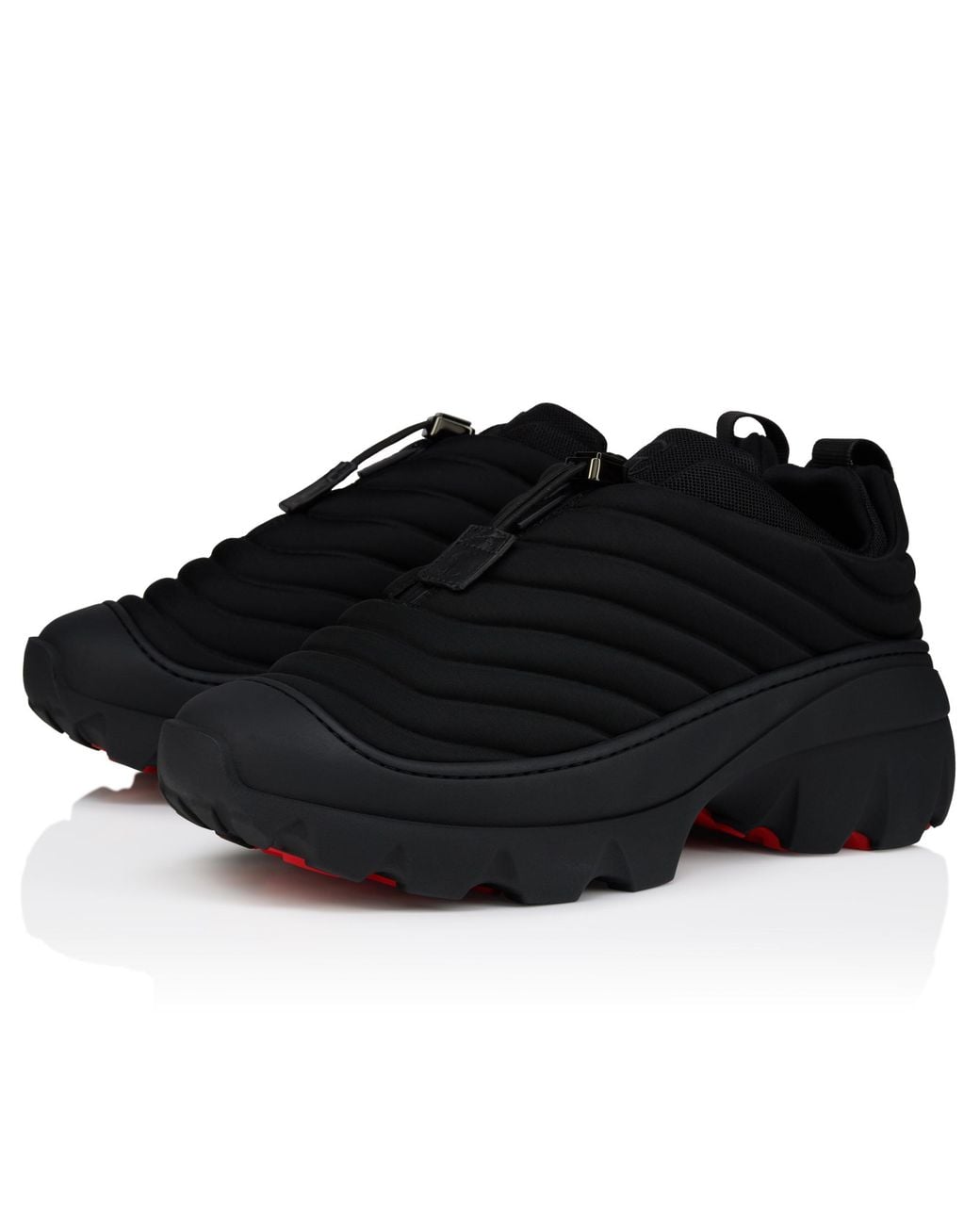 Christian Louboutin Black Round-Toe Sneakers for men