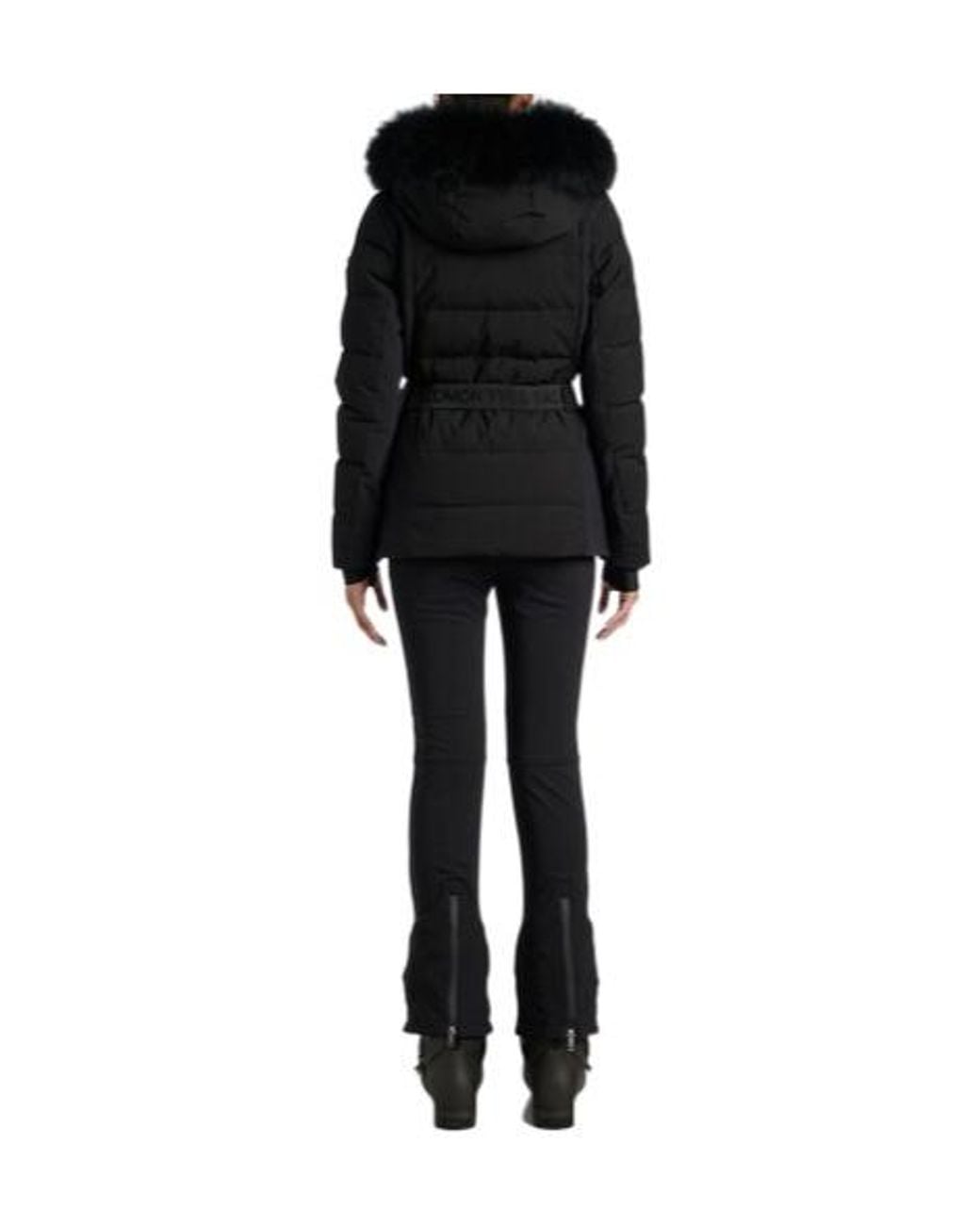 Yves Salomon Black Solid-Color Ski Jacket