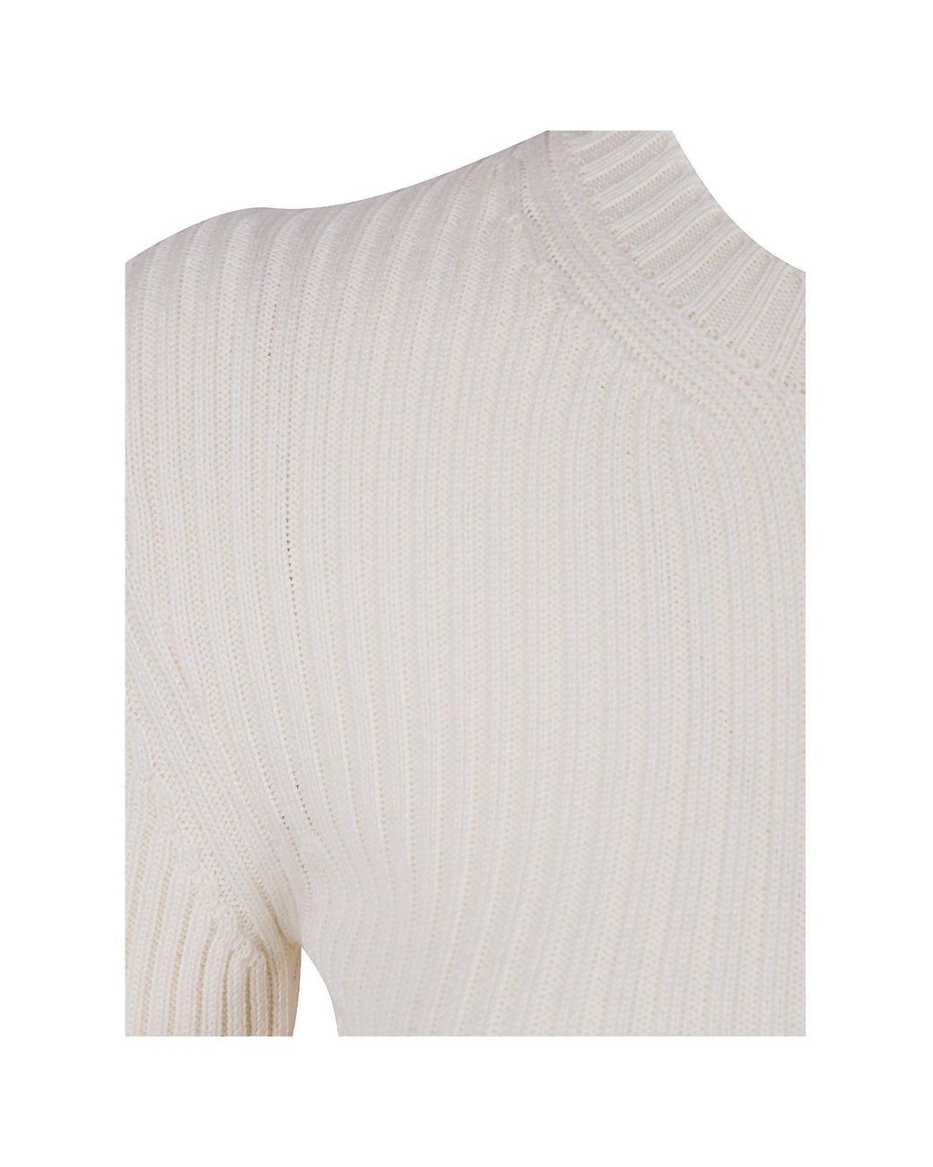 Ann Demeulemeester White Zip-Up Knit Top