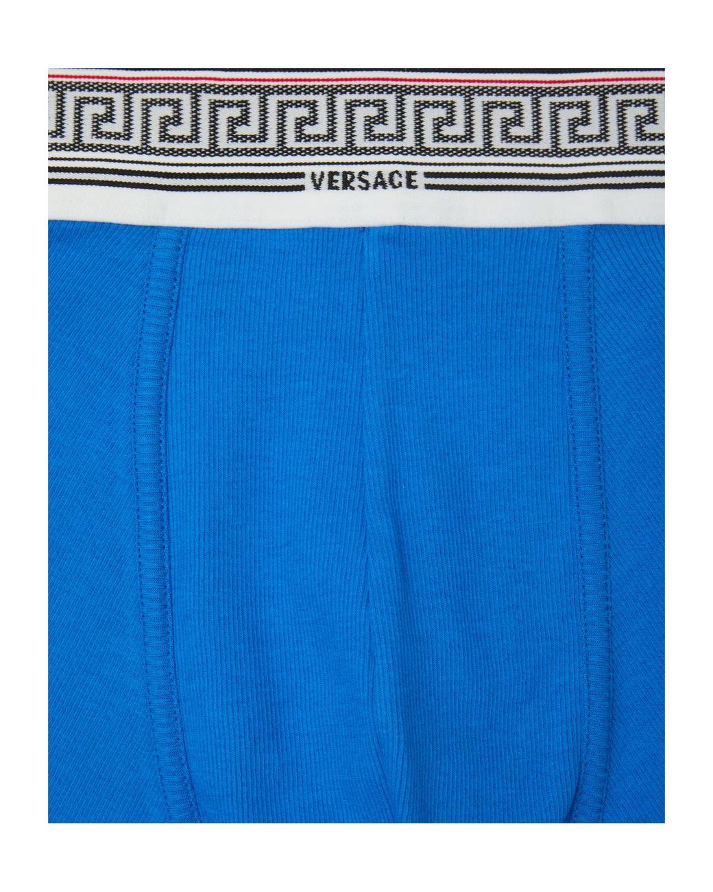 Versace Blue Logo Waistband Boxer Briefs for men