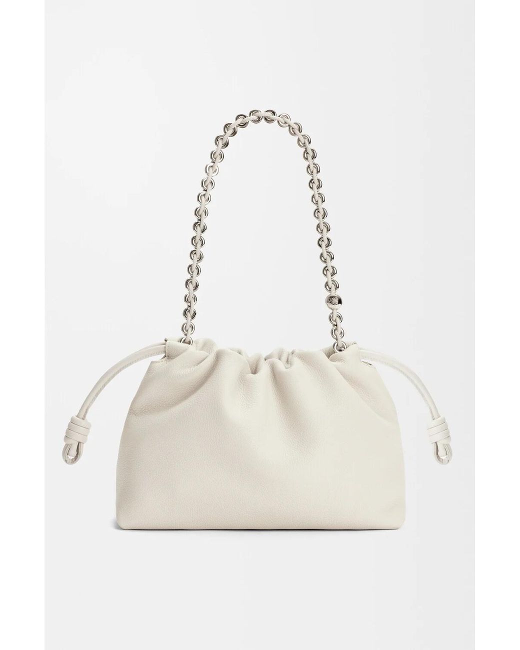 Loewe White Flamenco Medium Shoulder Bag