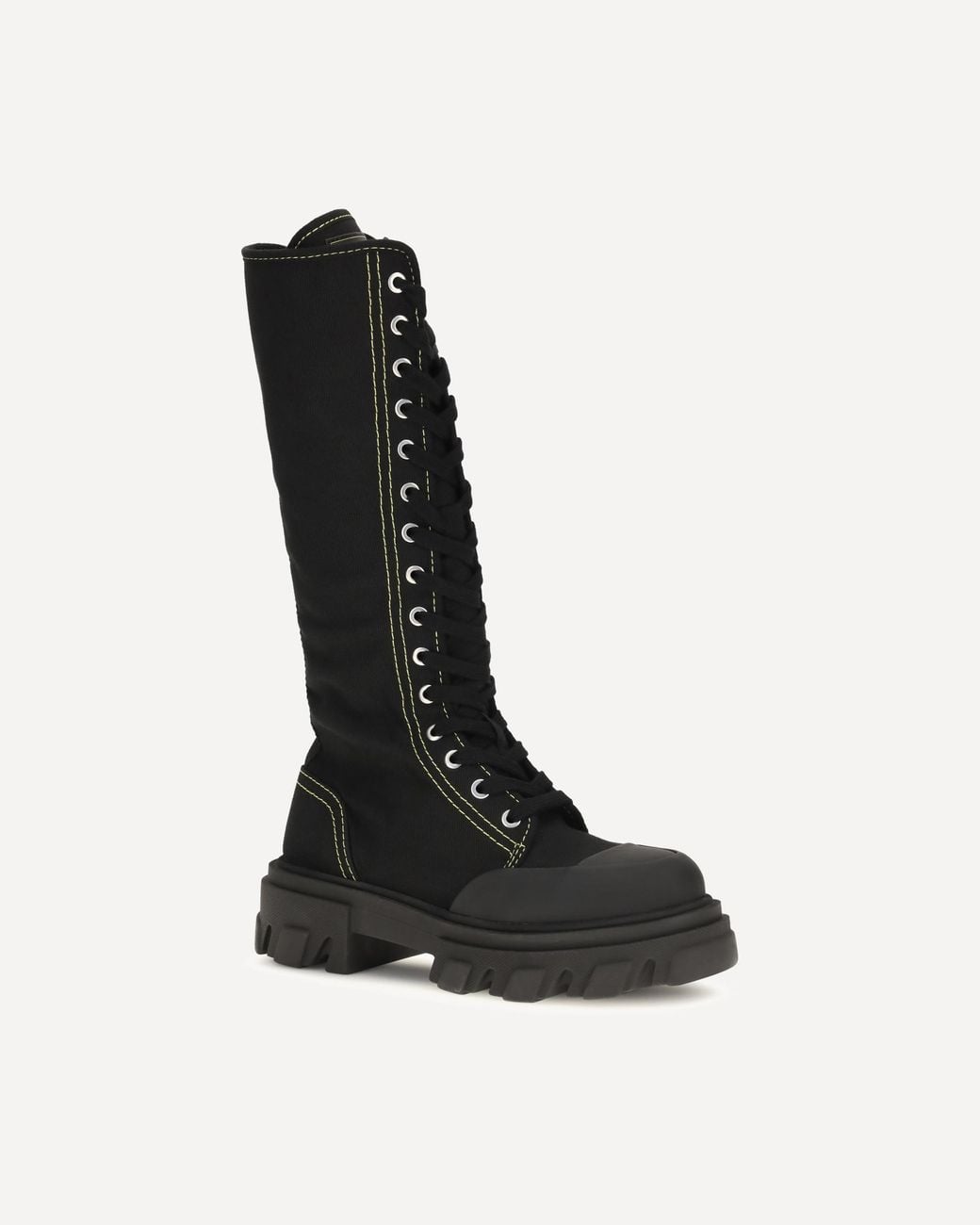 Ganni Black Trail Tall Lace-Up Boots