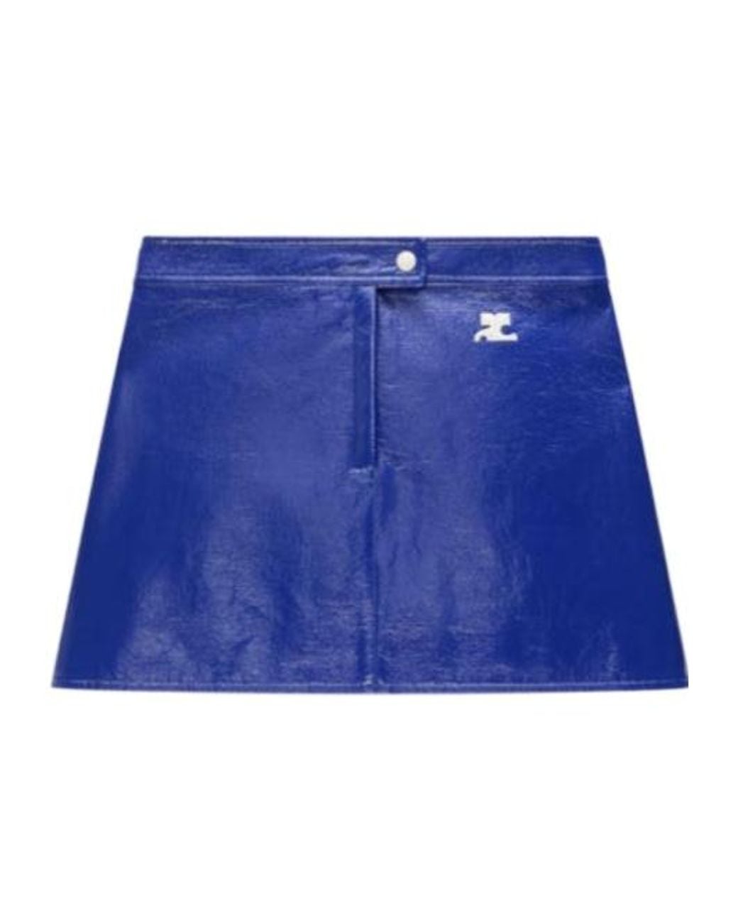 Courreges Blue Courrèges Reedition Vinyl Mini Skirt