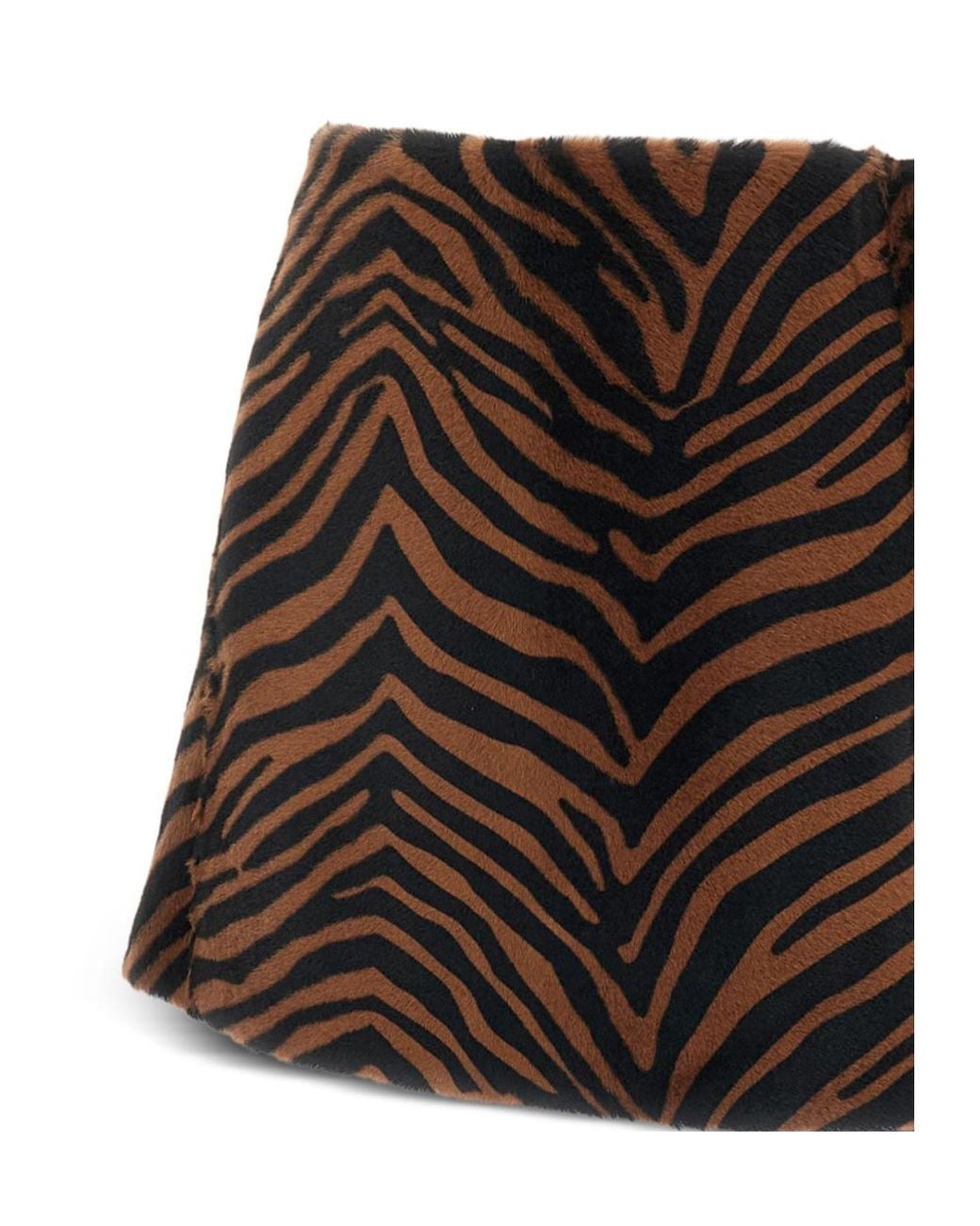 P.A.R.O.S.H. Brown P.A.R.O..H. Animalier Mini Skirt
