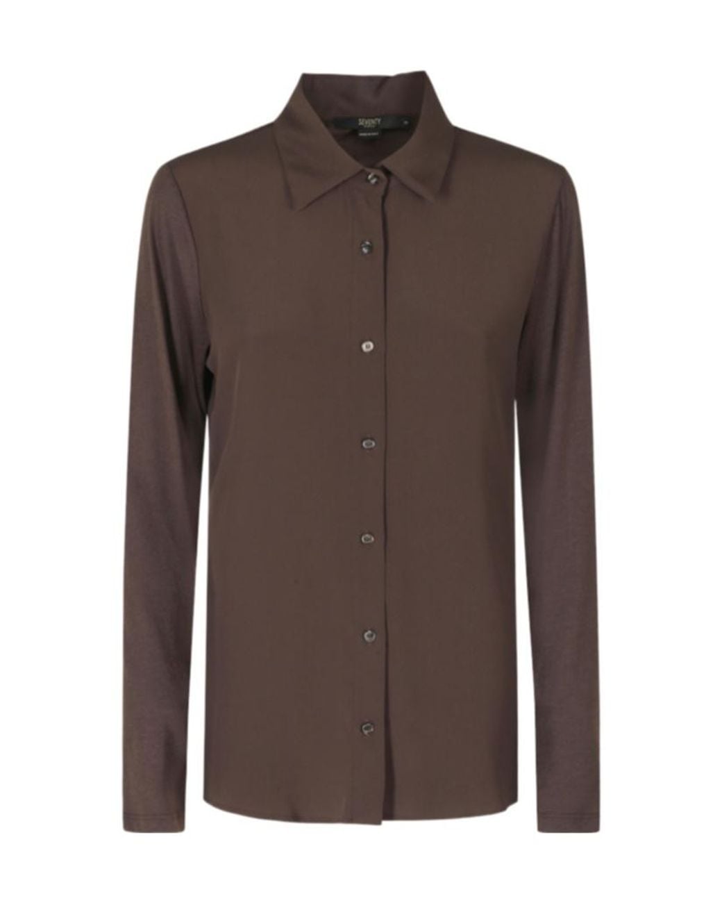Seventy Brown Long Sleeved Buttoned Shirt