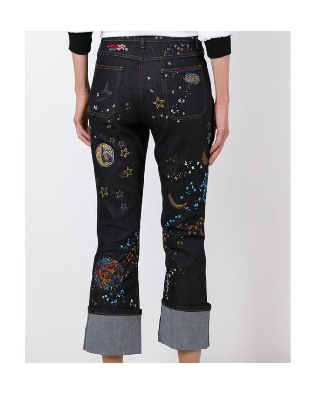 Valentino Black Dark 'Astro Couture' Jeans