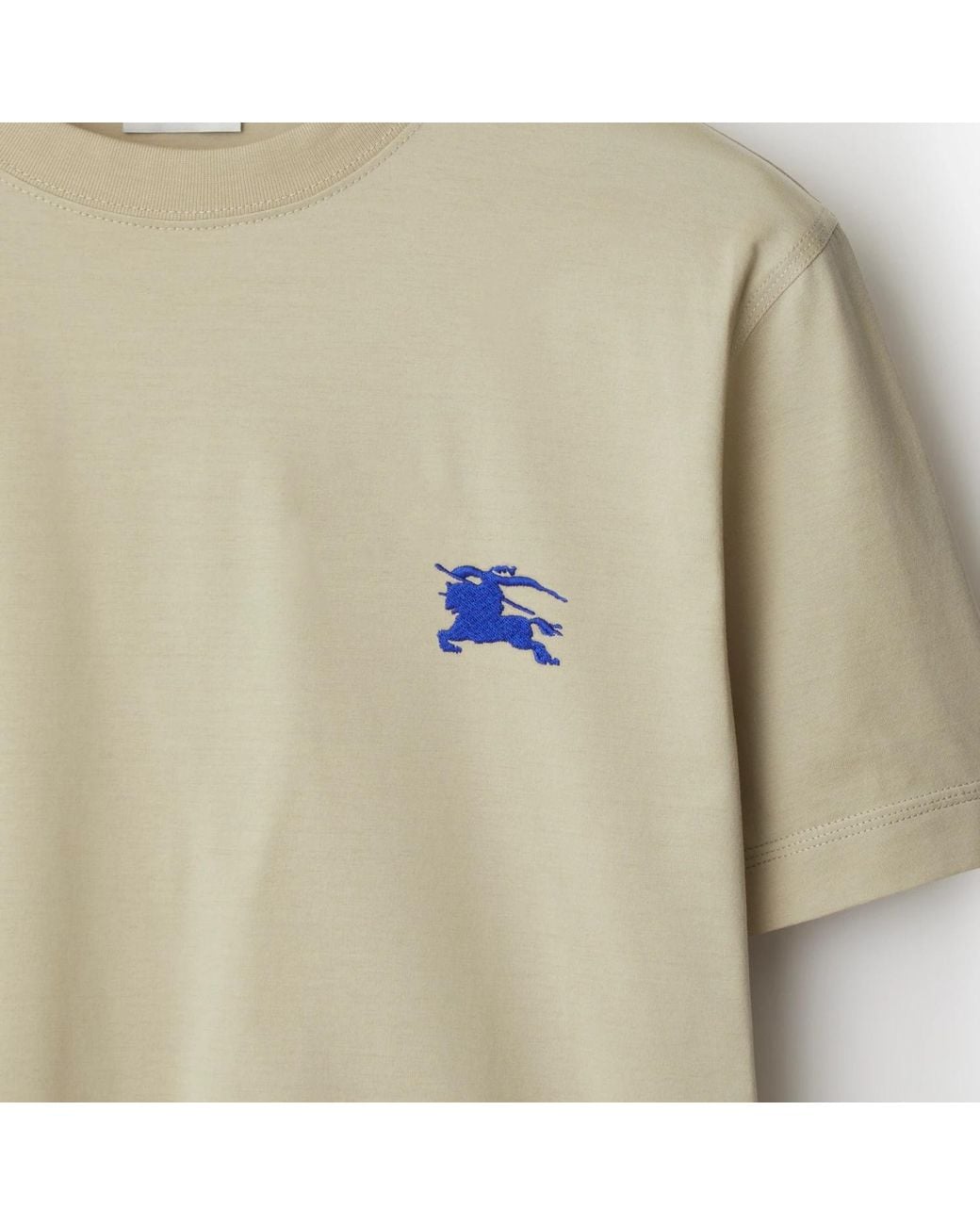 Burberry Natural Ekd-Embroidered Crewneck T-Shirt for men