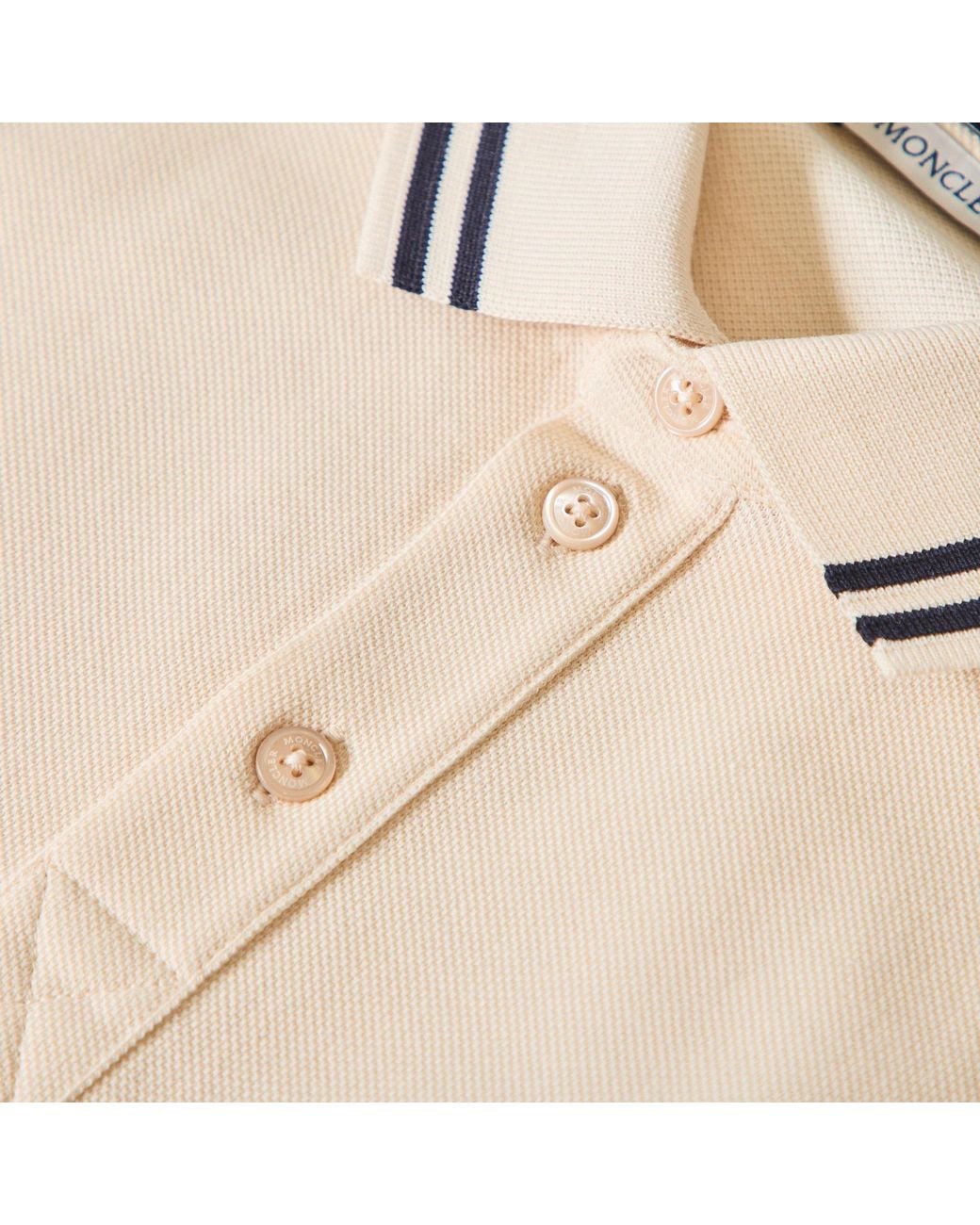 Moncler Natural Shortsleeve Polo Shirt for men