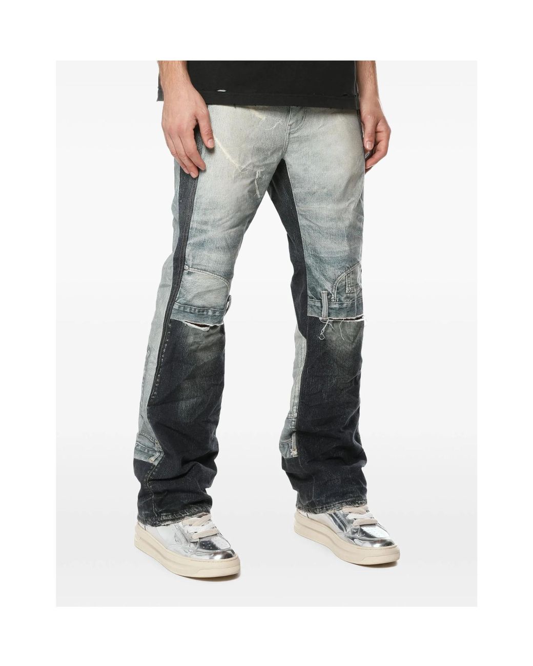 Purple Brand Blue Distressed Jeans for men