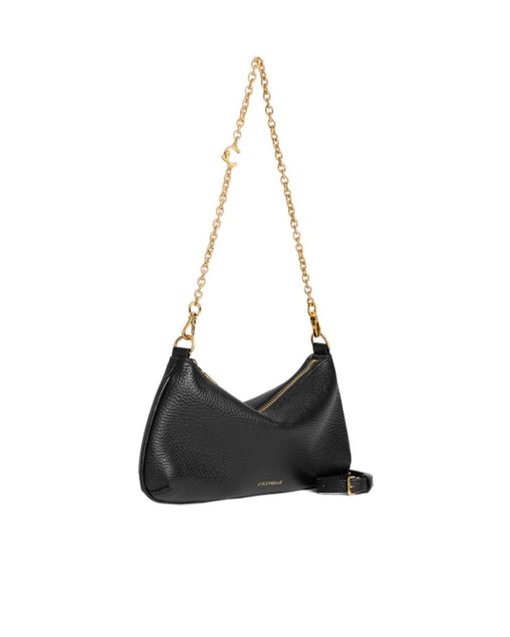 Coccinelle Black C-Me Chain Mini Crossbody Bag