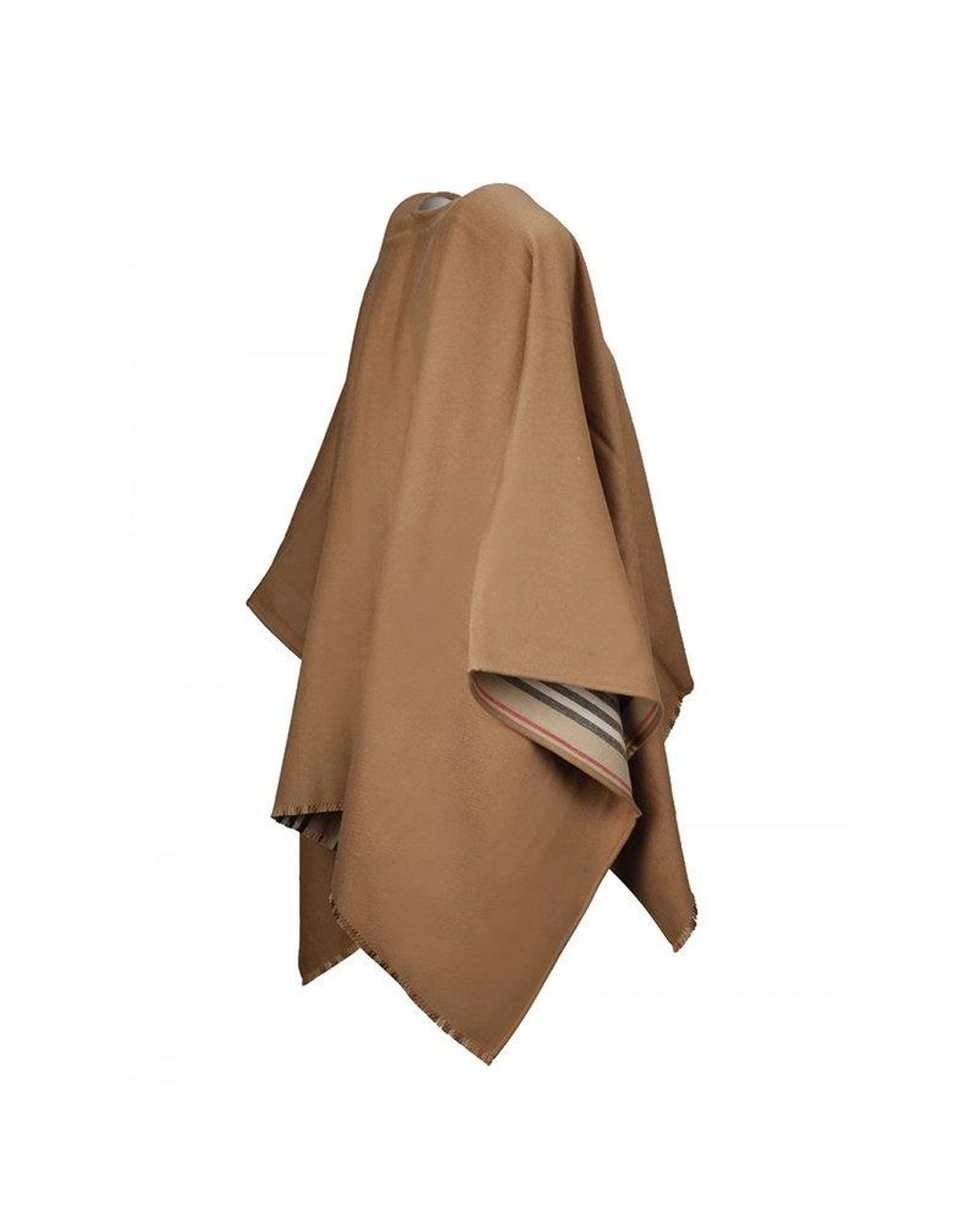 Burberry Brown Icon Stripe Detail Cape