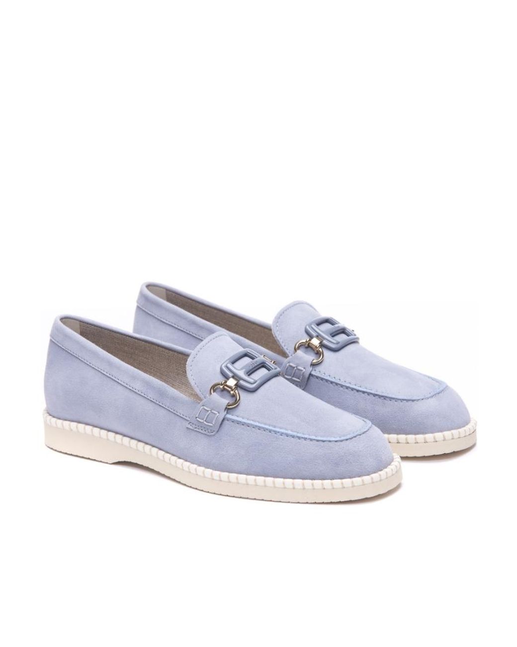 Hogan White Logo Loafers