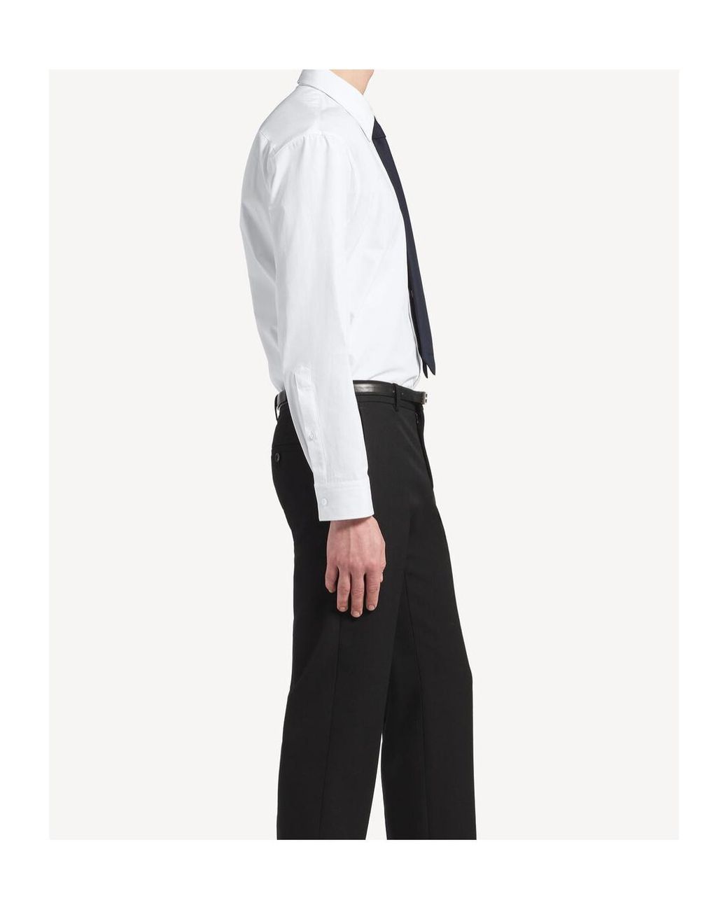 Balenciaga White Long-Sleeved Regular Fit Shirt for men