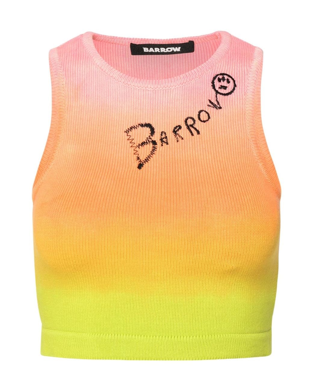 Barrow Yellow Knitted Crop Top