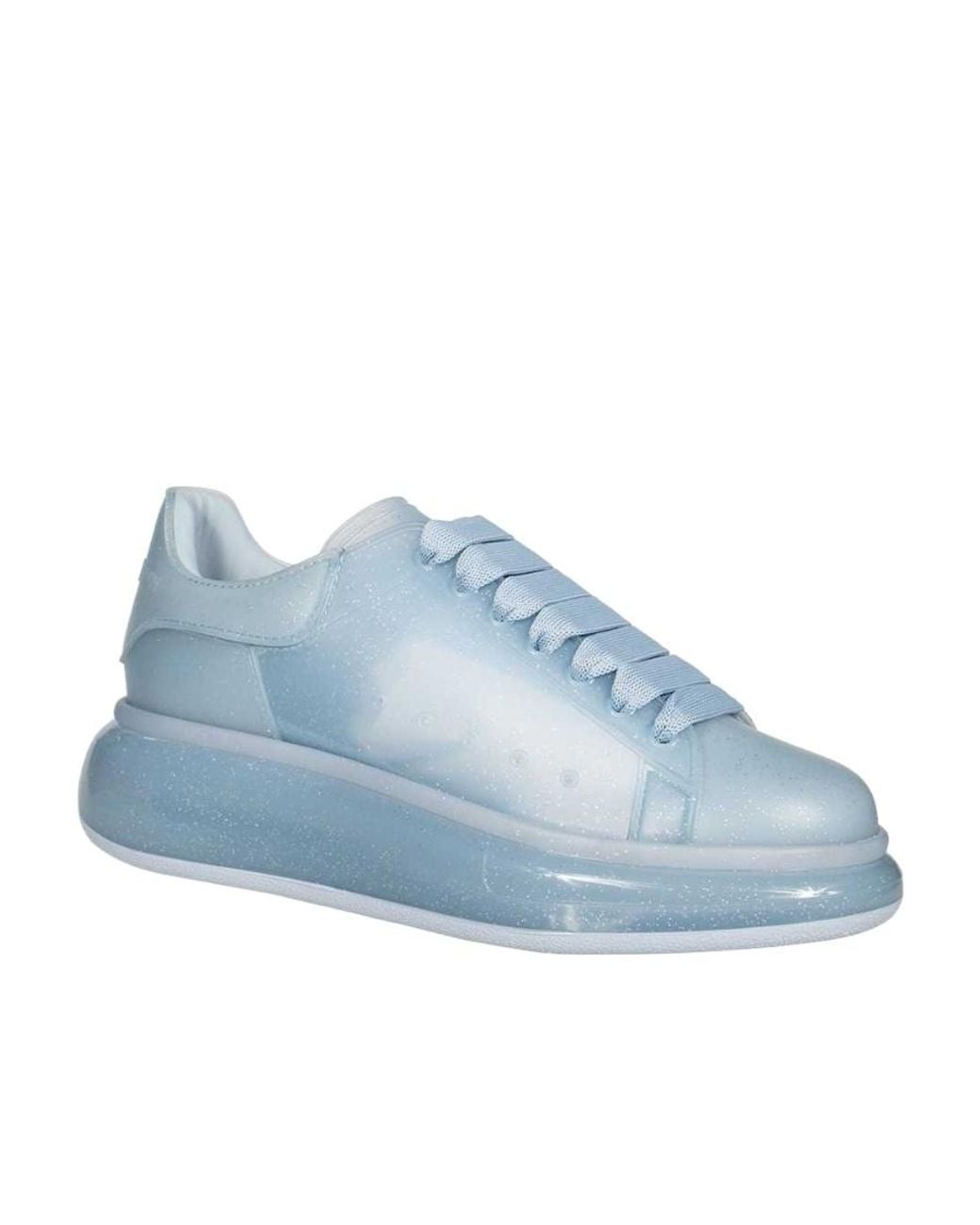 McQueen Blue Oversized Glitter Rubber Sneakers