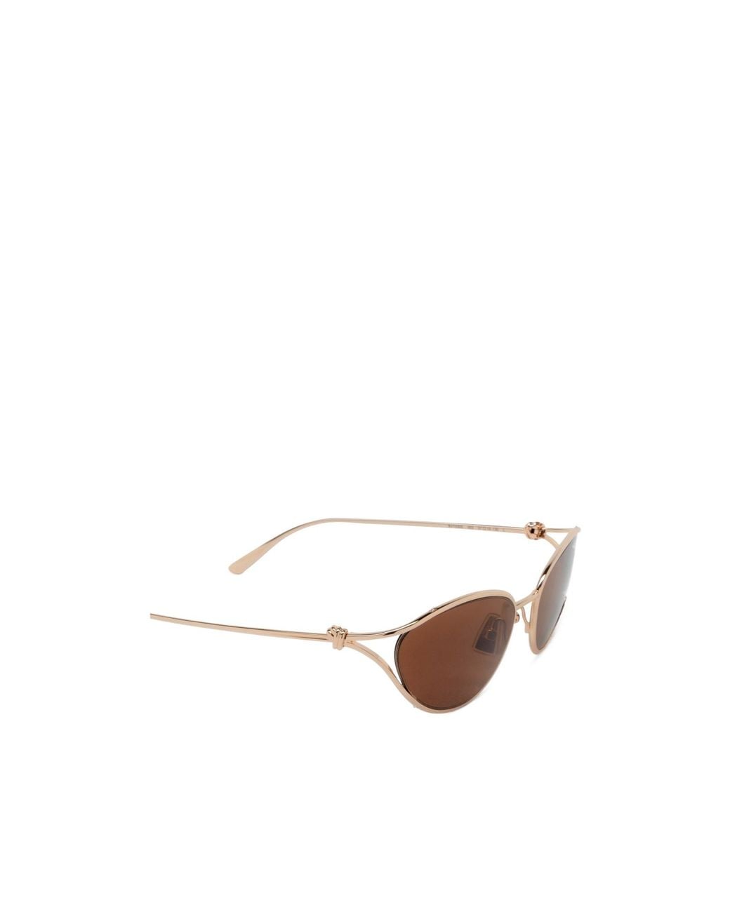 Bottega Veneta White Eyewear Cat-Eye Frame Sunglasses