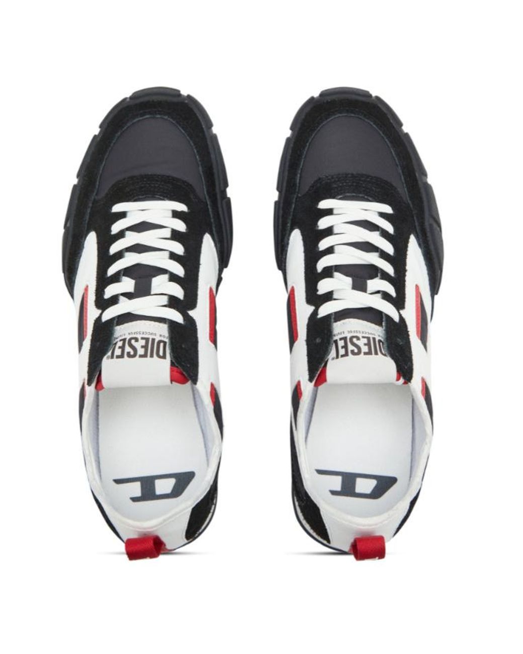 DIESEL Black Pagodha Panelled Sneakers for men