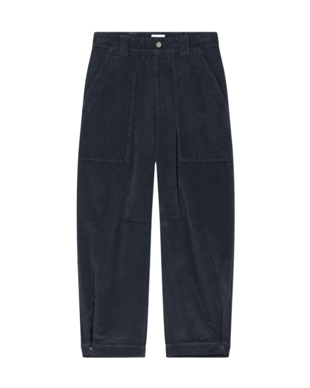 Closed Blue Casual Trousers With Belt Loops