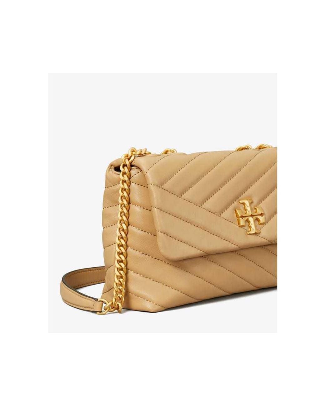 Tory Burch Natural Kira Chevron Convertible Small Shoulder Bag