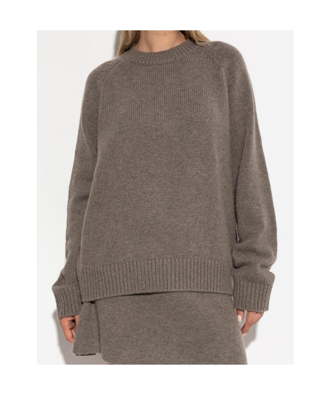 Lisa Yang Brown Anine Ribbed Knitted Sweater