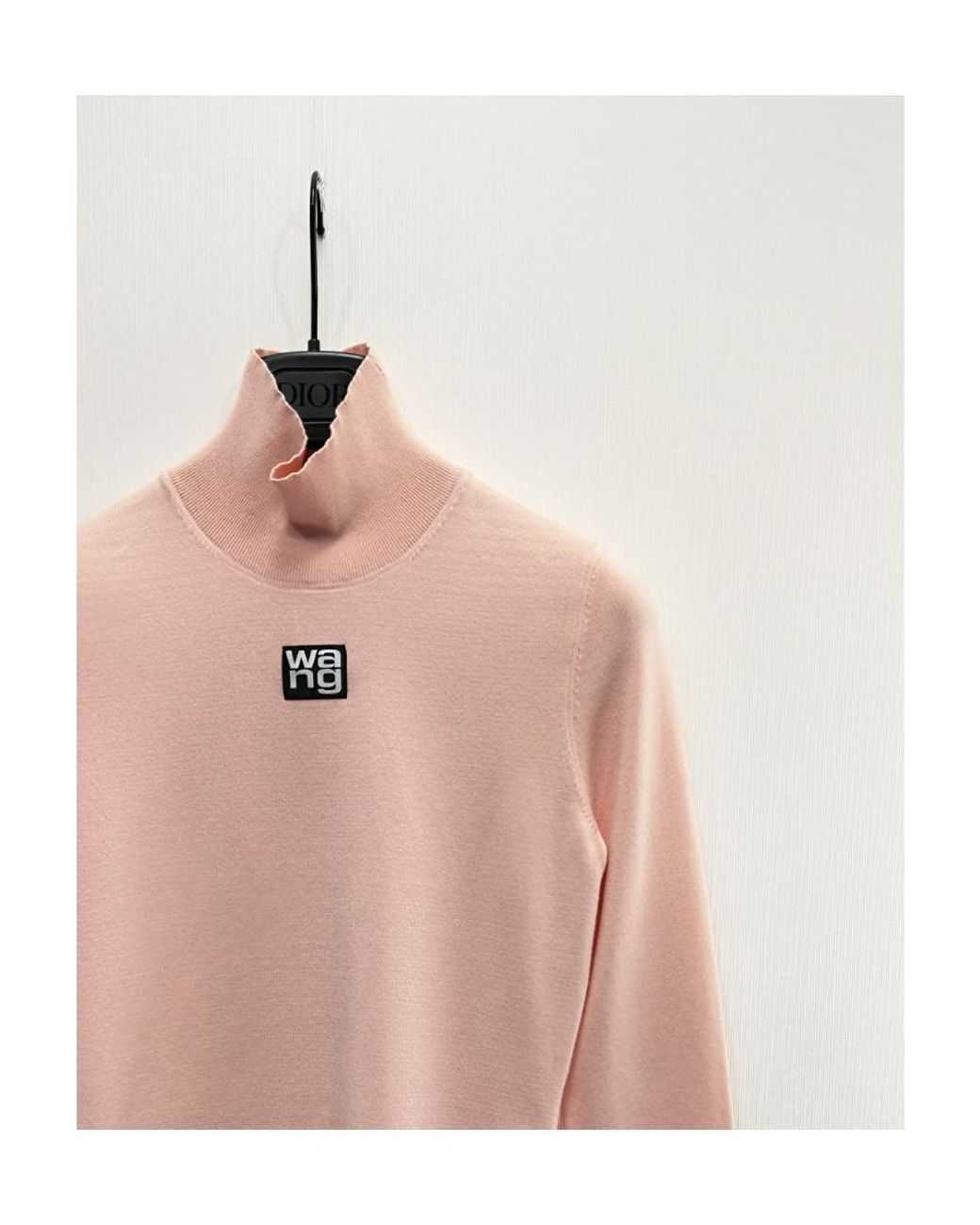 Alexander Wang Pink Turtleneck Fitted Jumper