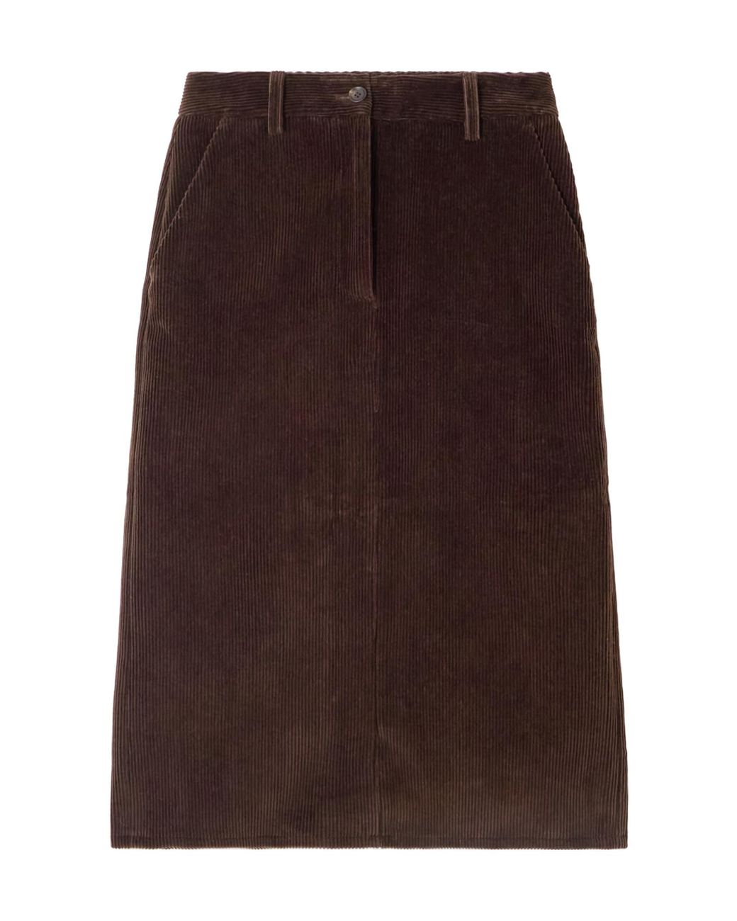 Bally Brown Corduroy Midi Skirt