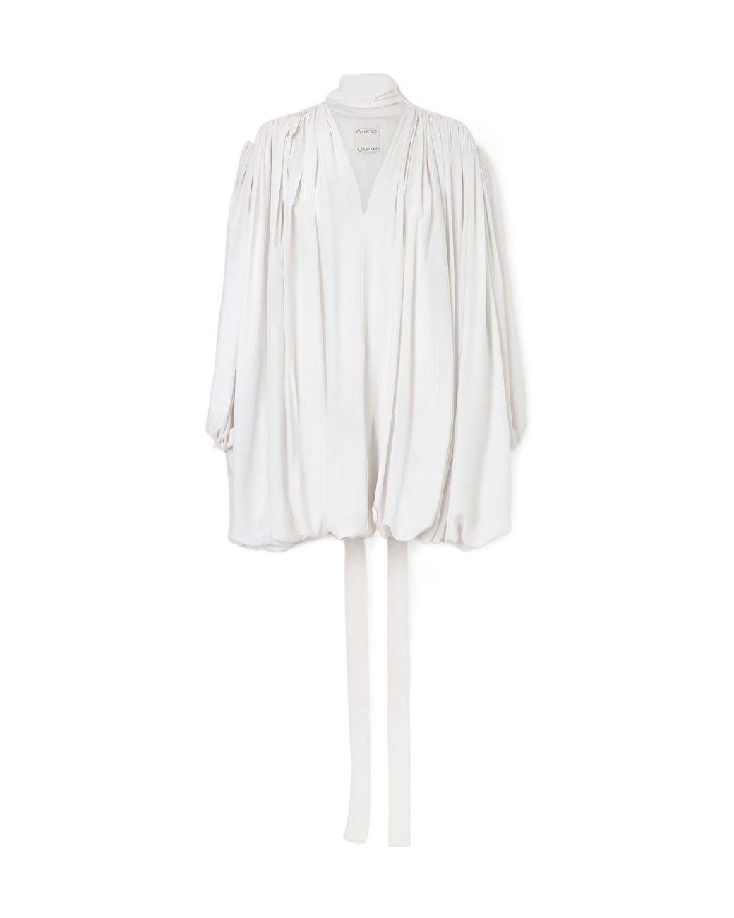 Calvin Klein White Mini Allegra Pleated-Bubble Dress