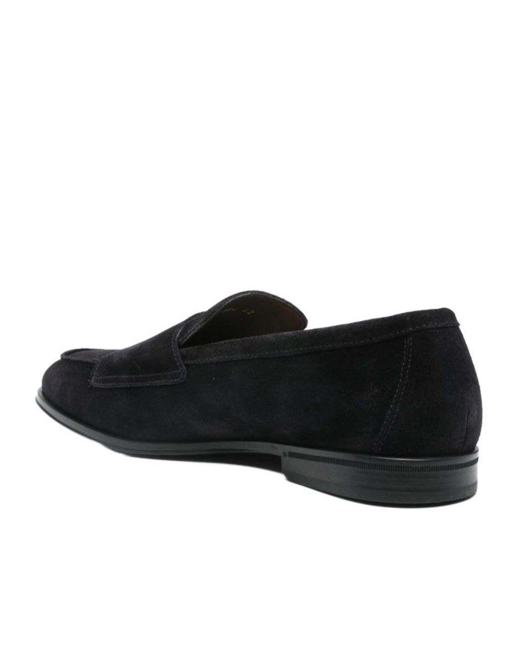 Doucal's Black Double Buckle Monk Shoes for men