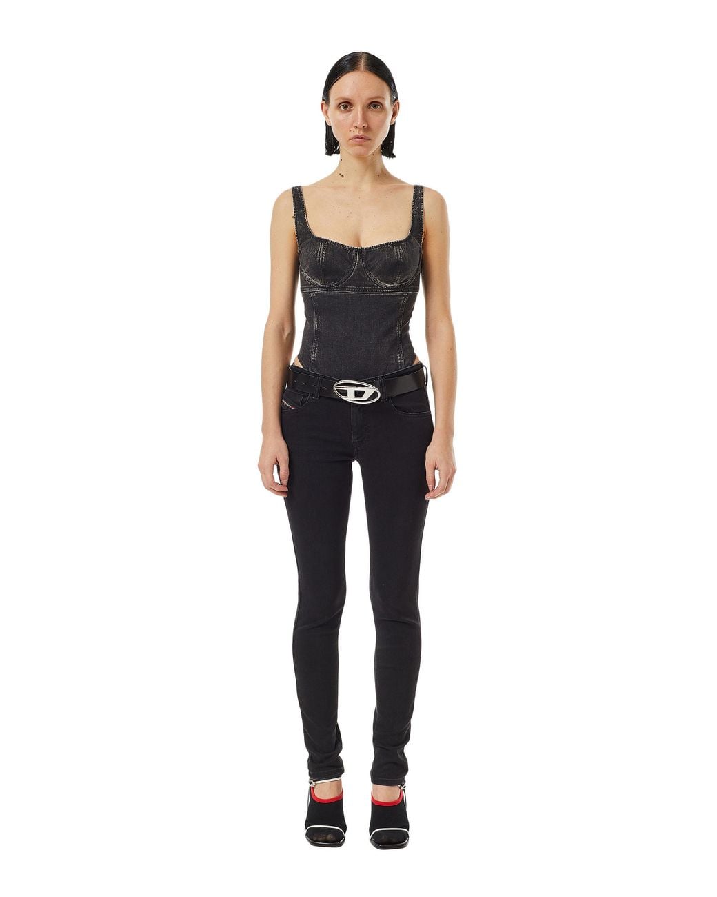 DIESEL Blue Slandy Low-Rise Jeans
