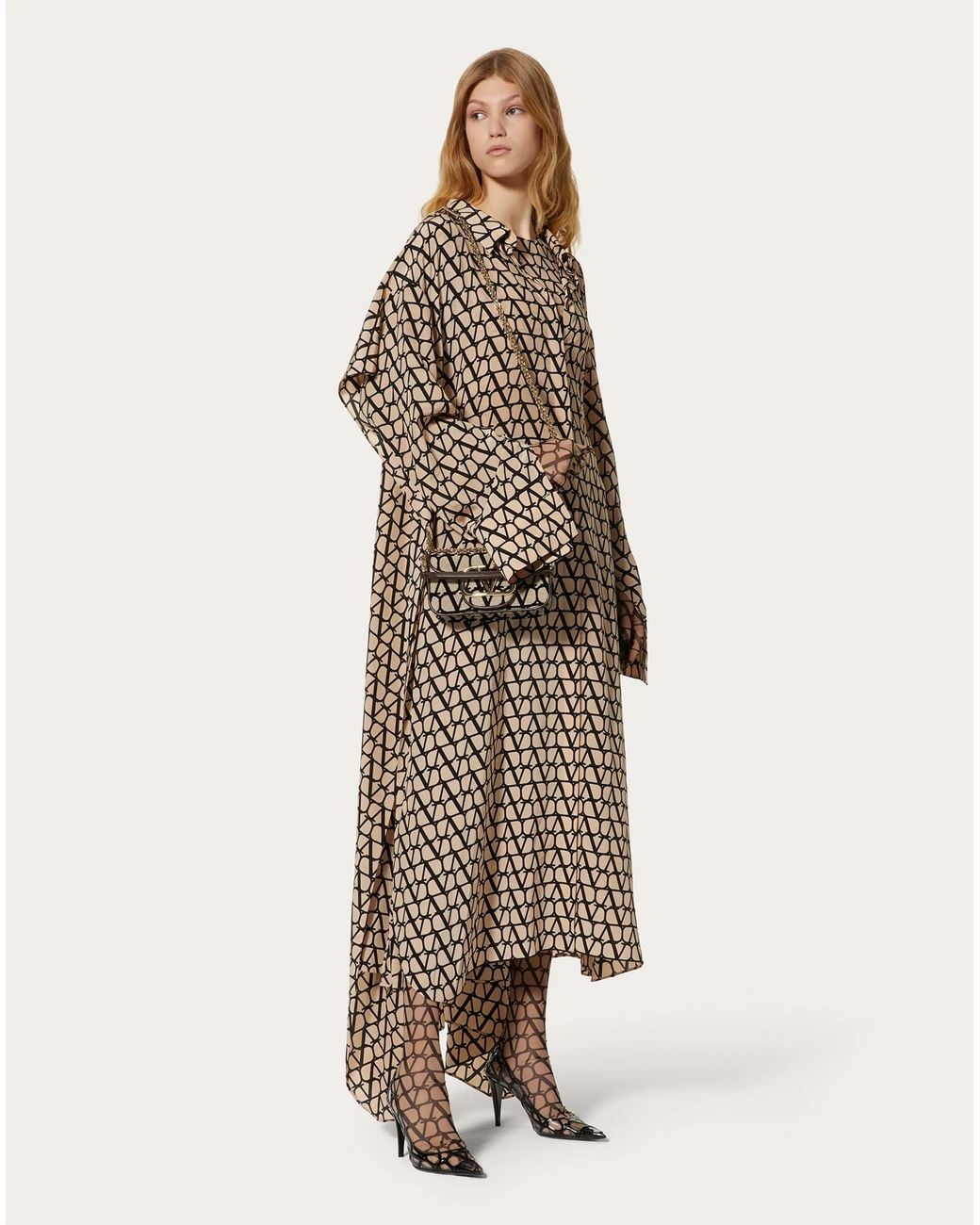 Valentino Natural Toile Iconographe Maxi Shirtdress