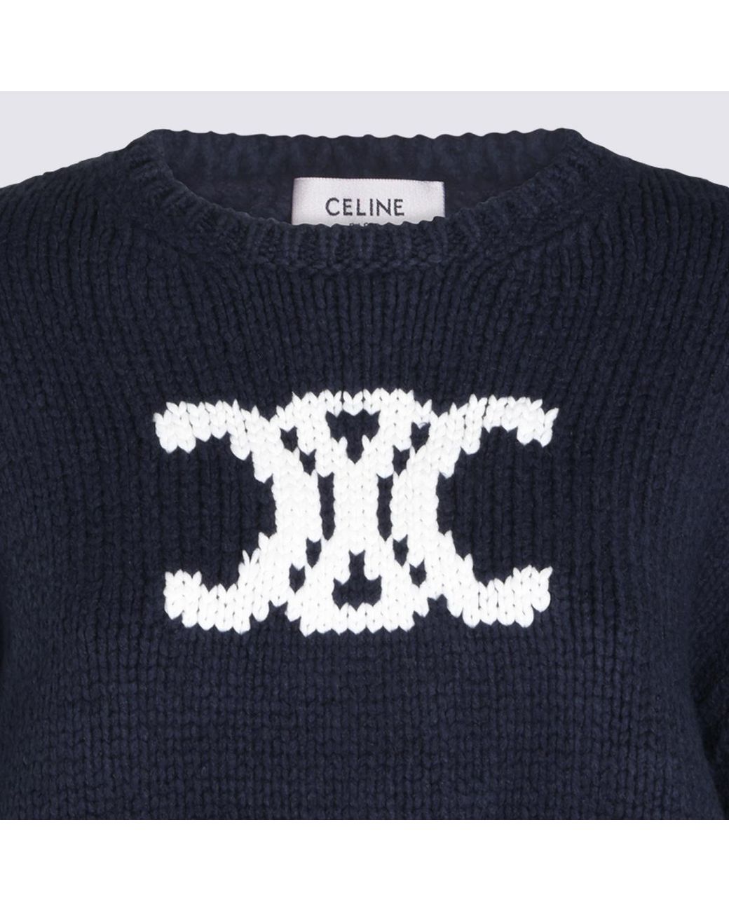 Céline Blue Crewneck Sweater