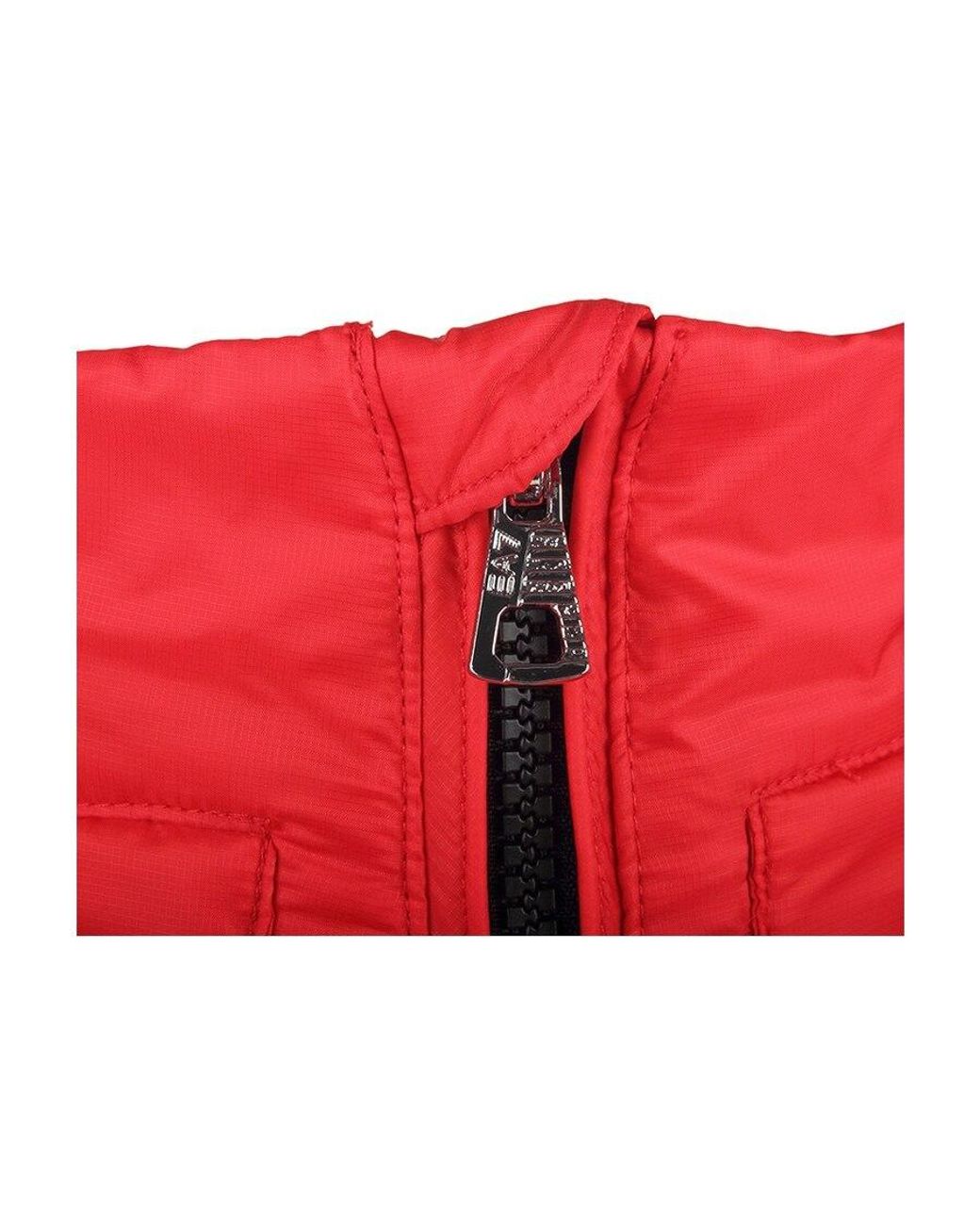 EA7 Red Logo Quilted Down Jacket for men