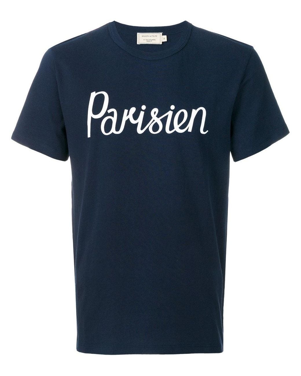 Maison Kitsuné Blue Parisien T-Shirt for men
