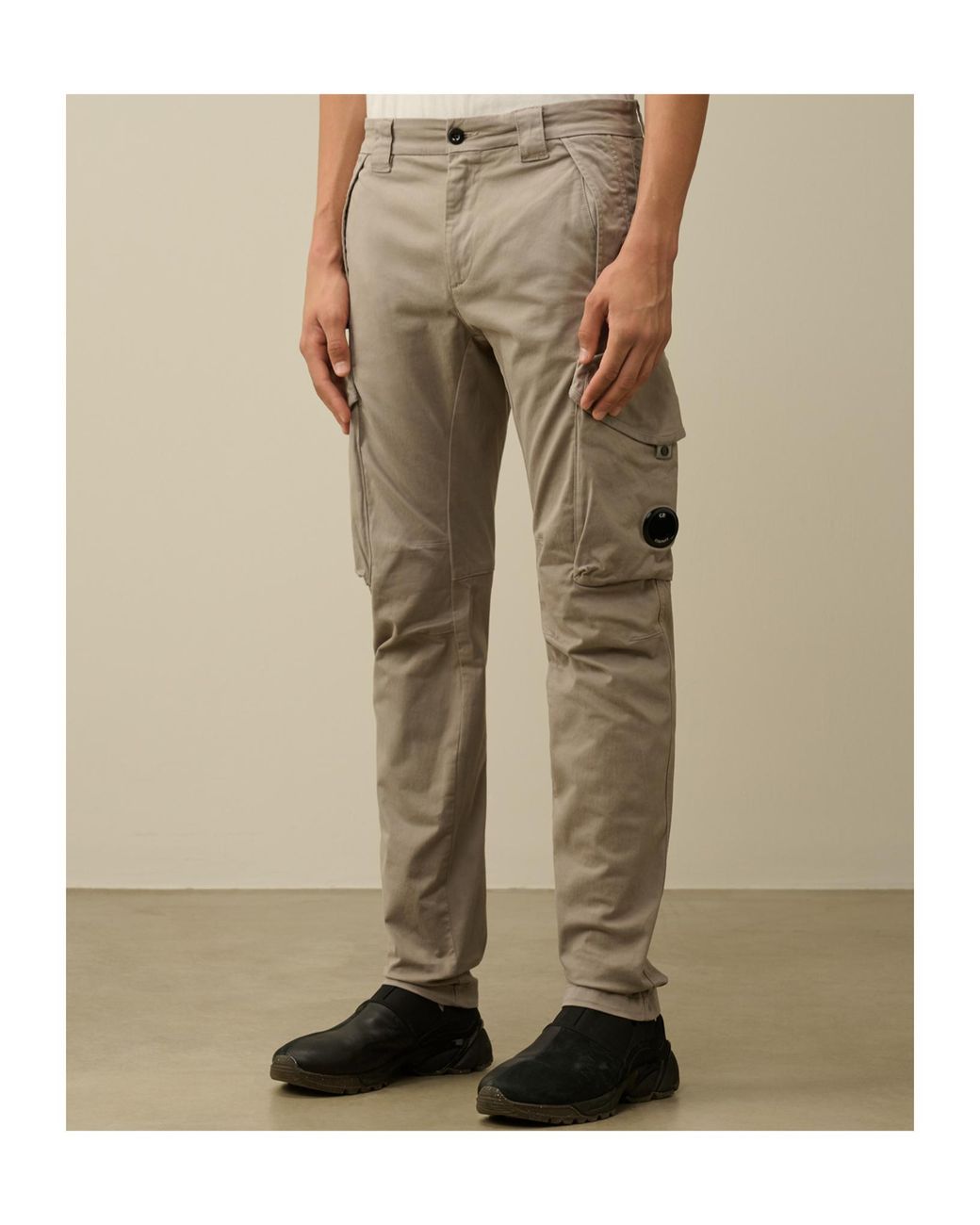 C P Company Natural Lens-Detailed Trousers for men