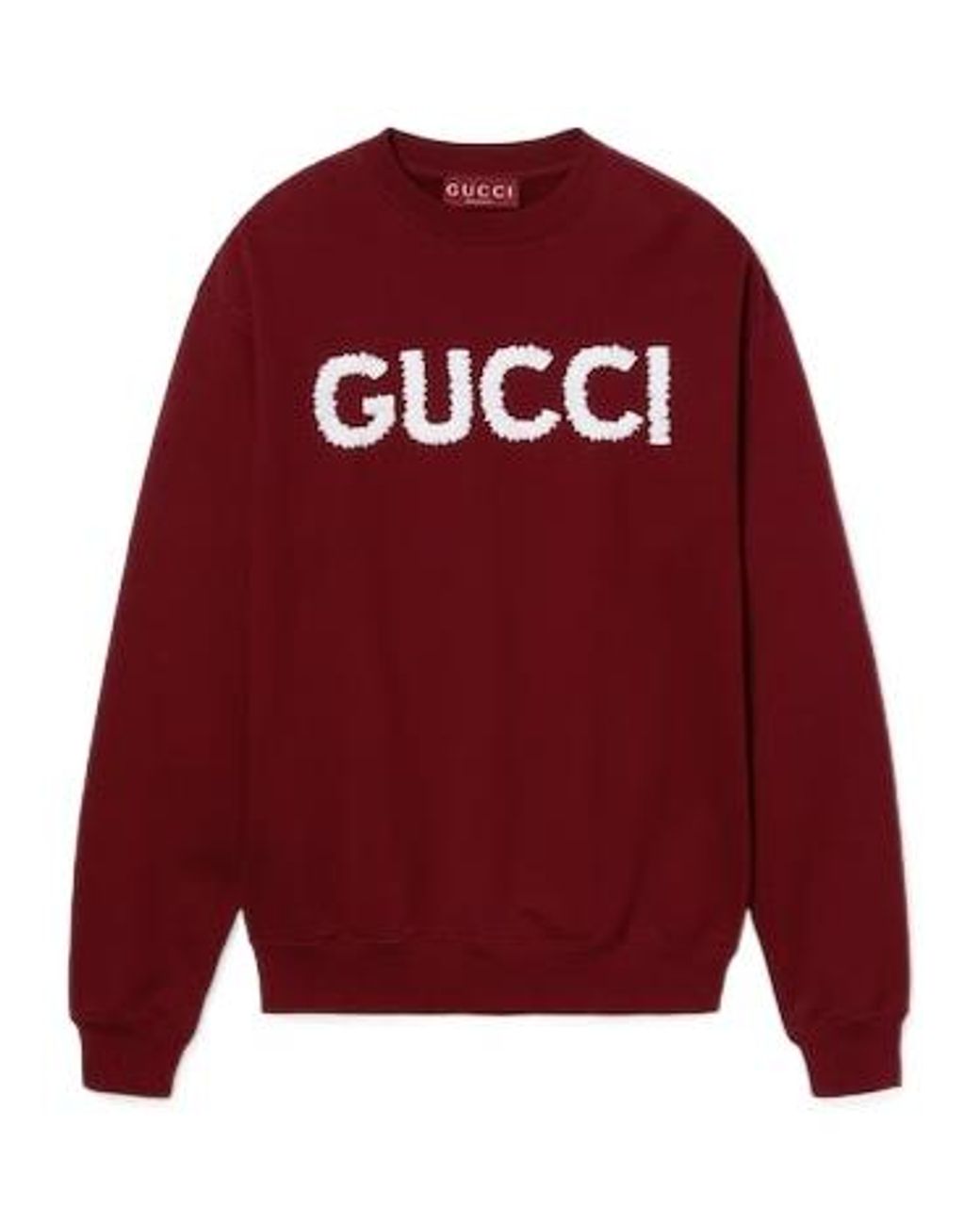 Gucci Red Logo Crewneck Sweatshirt for men