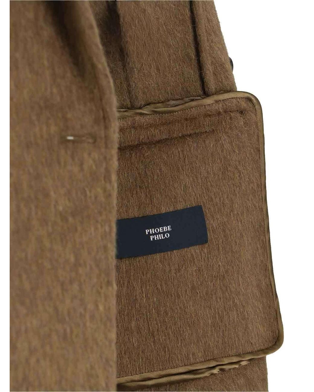 Phoebe Philo Brown Wool Double-Breasted Coat