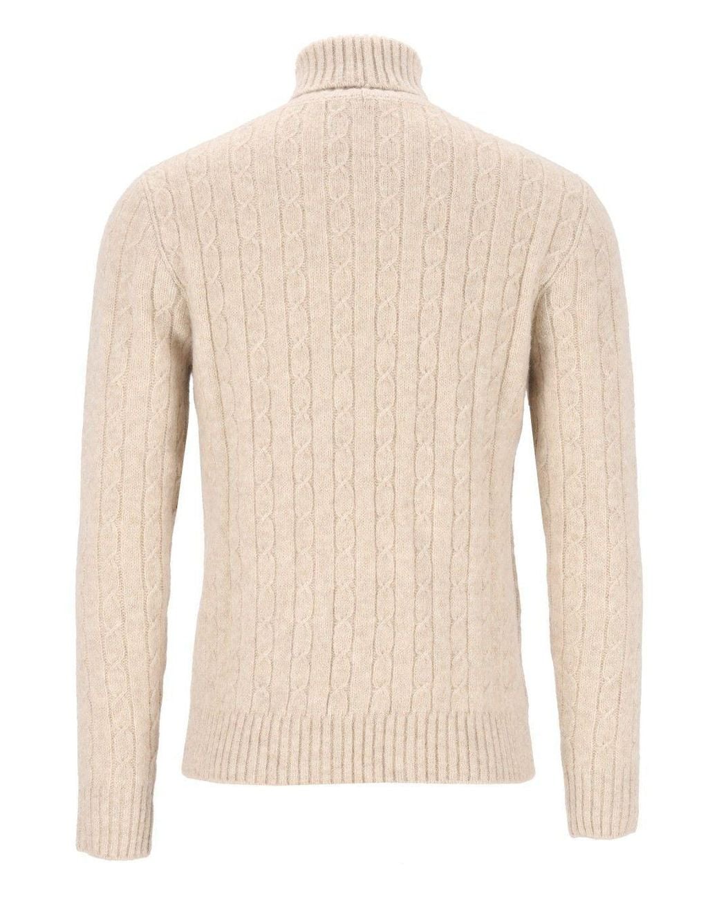 Eleventy Natural Long-Sleeved Roll-Neck Jumper for men