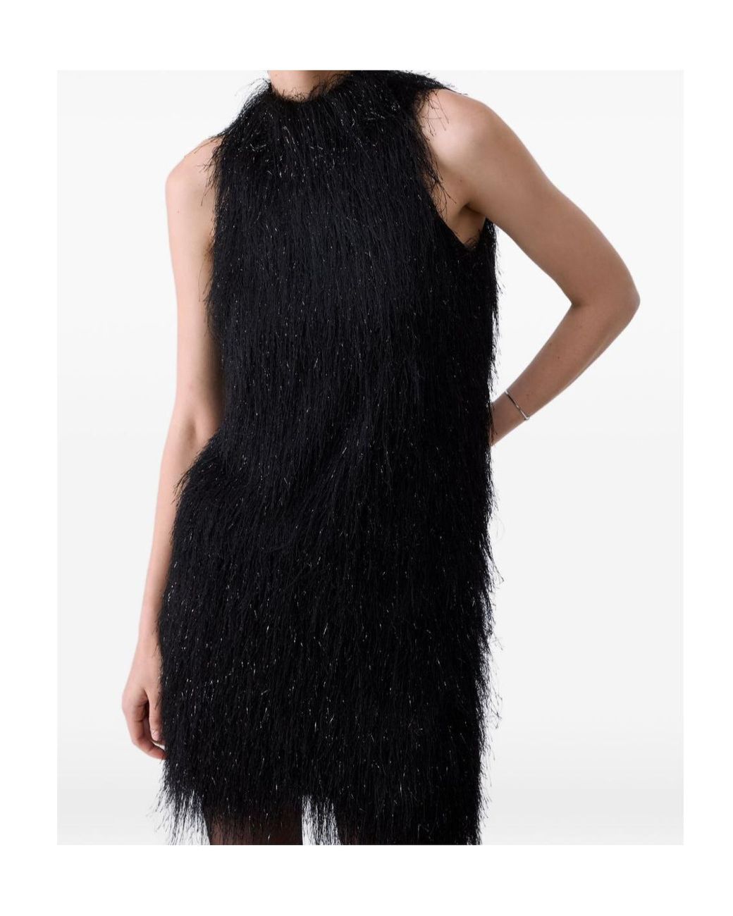 Liu Jo Black Tassel-Decorated Top