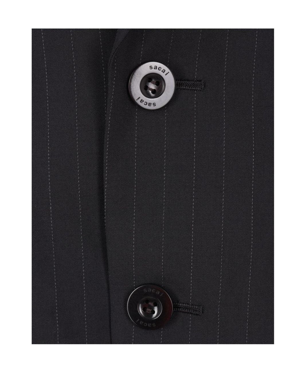 Sacai Black Chalk Stripe Vest
