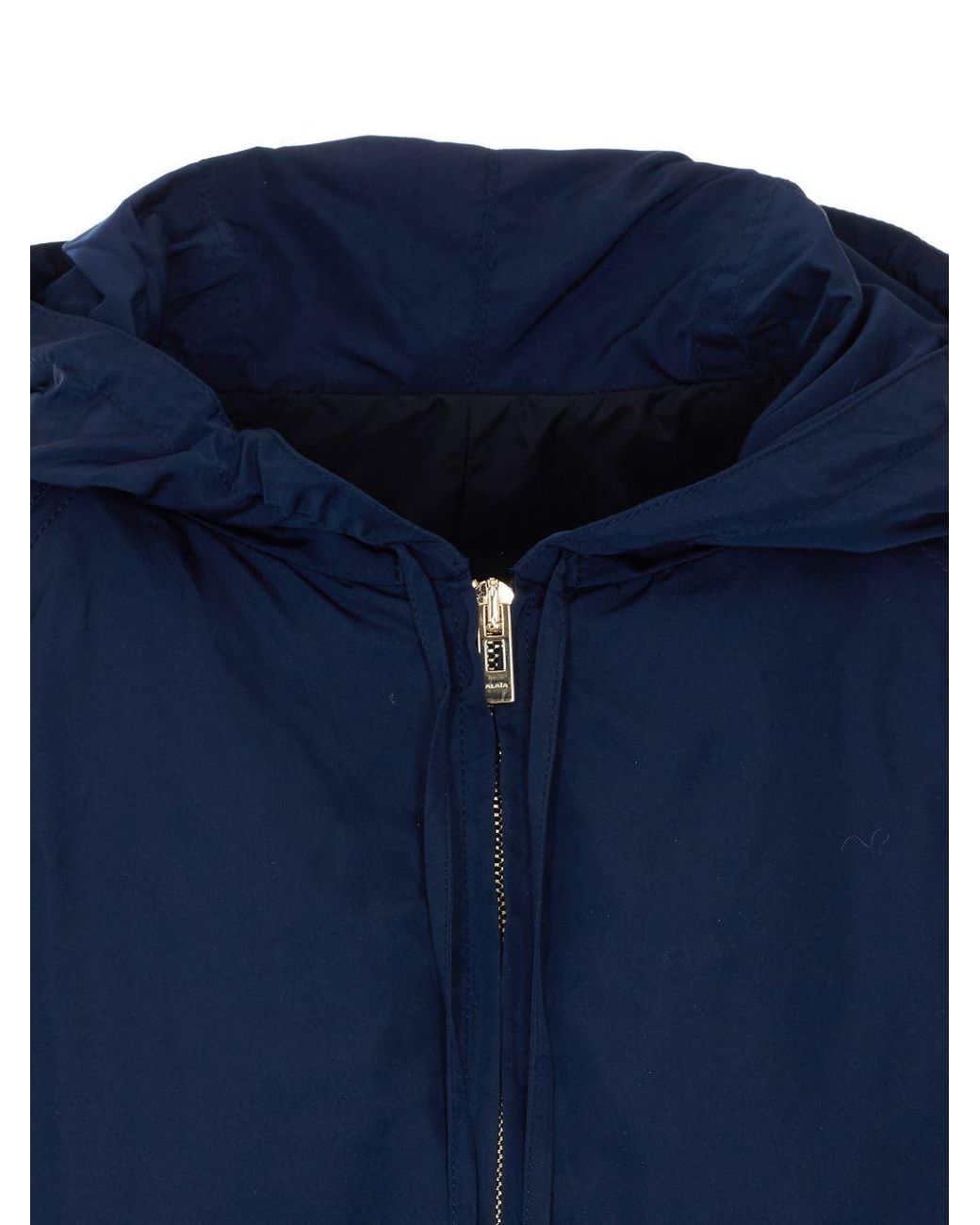 Alaïa Blue Alaïa Hooded Zip-Up Jacket