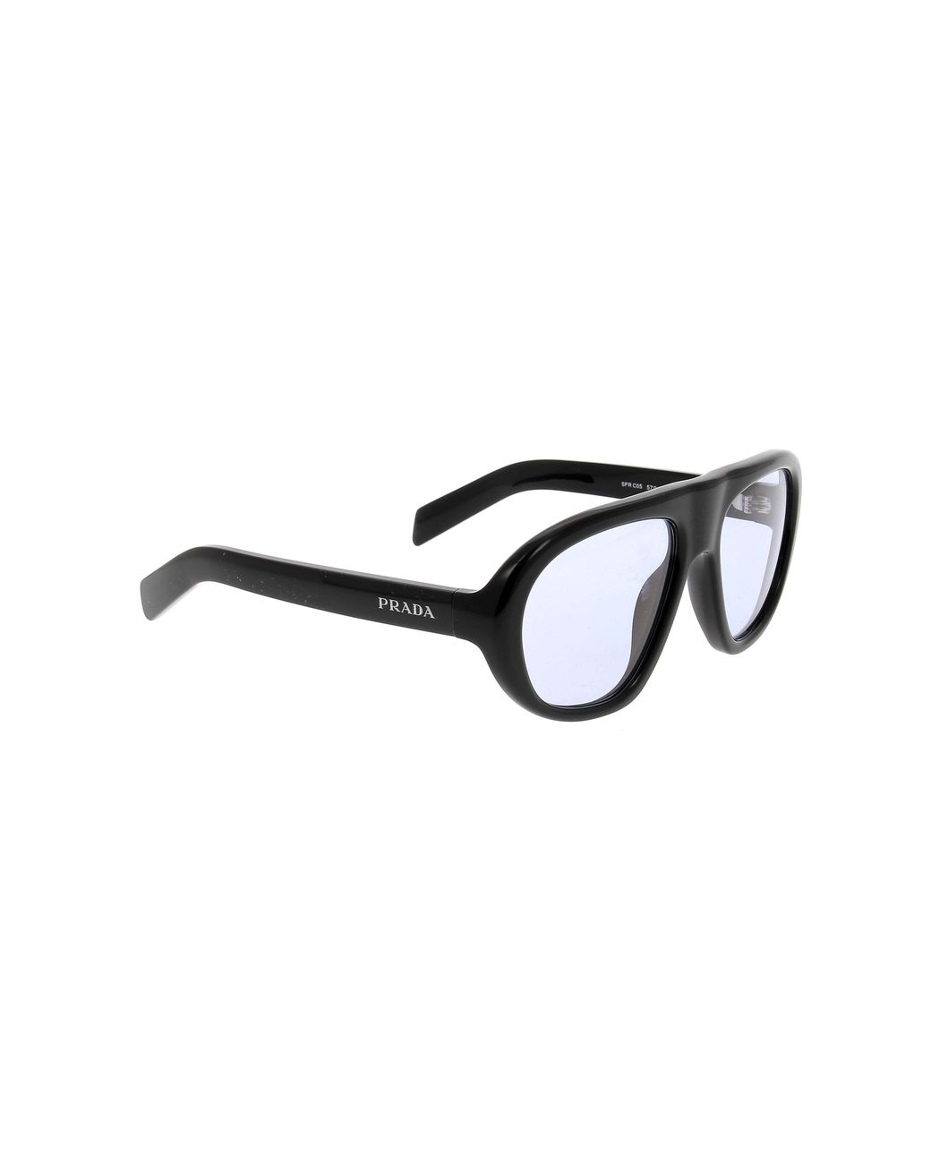 Prada White Eyewear Oversized Pilot Sunglasses